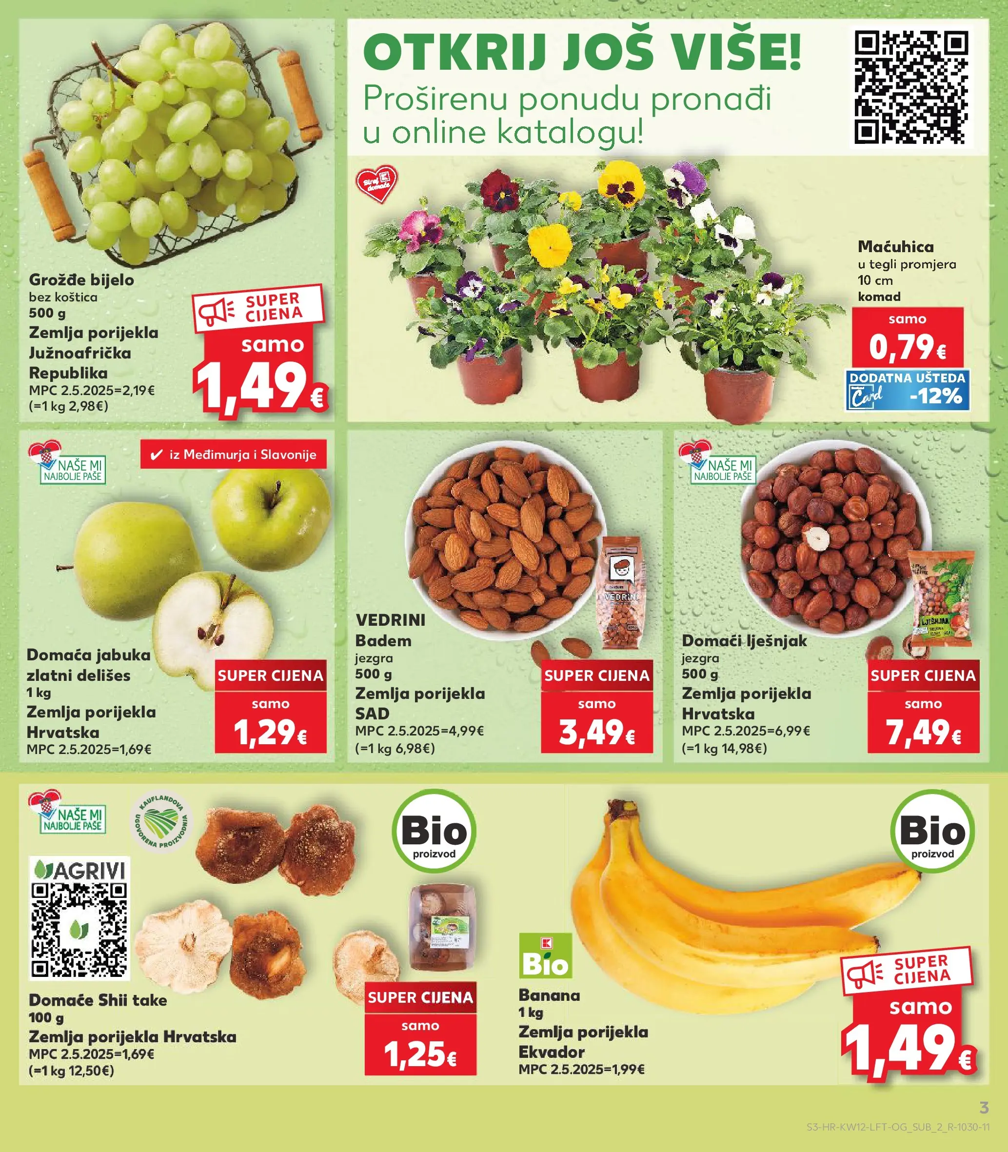 Kaufland - Kaufland katalog do 24.03.2026 novi od 17.03.2026 na listanje > letak digitalni | Stranica: 3 | Proizvodi: Lješnjak, Badem, Grožđe, Jabuka