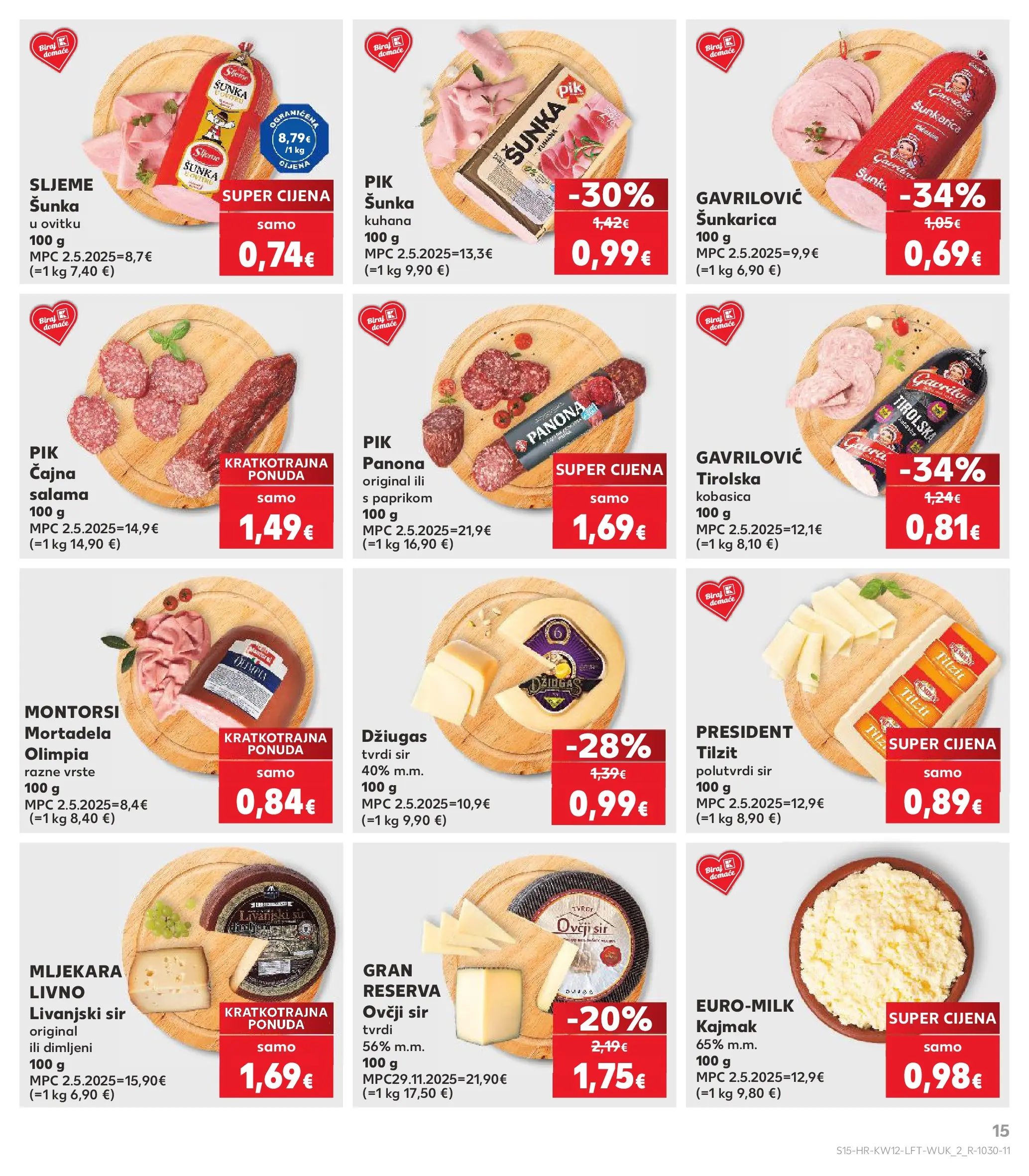 Kaufland - Kaufland katalog do 24.03.2026 novi od 17.03.2026 na listanje > letak digitalni | Stranica: 15 | Proizvodi: Salama, Mortadela, Džiugas, Kobasica