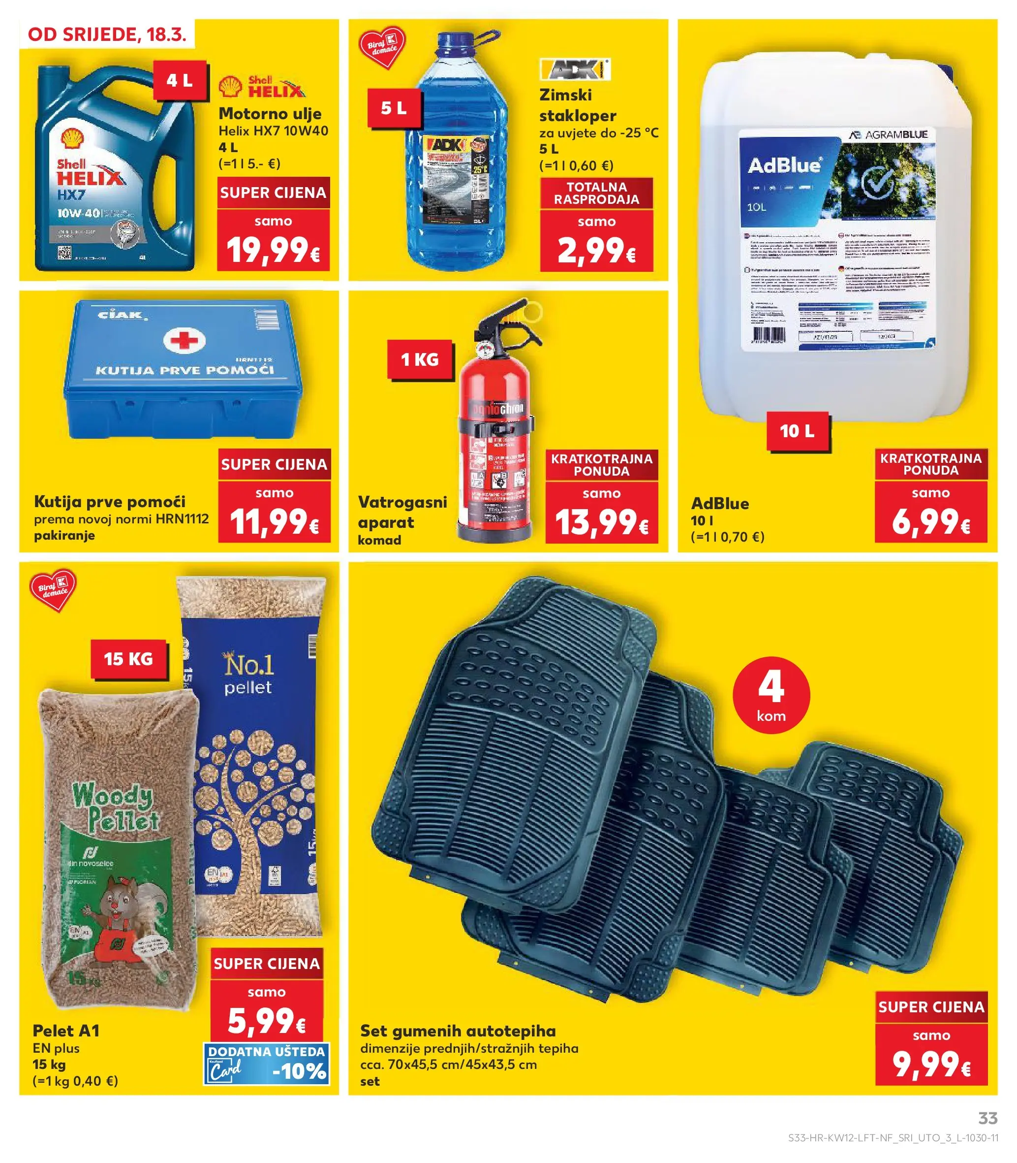 Kaufland - Kaufland katalog do 24.03.2026 novi od 17.03.2026 na listanje > letak digitalni | Stranica: 33 | Proizvodi: Kutija, Motorno ulje, Ulje
