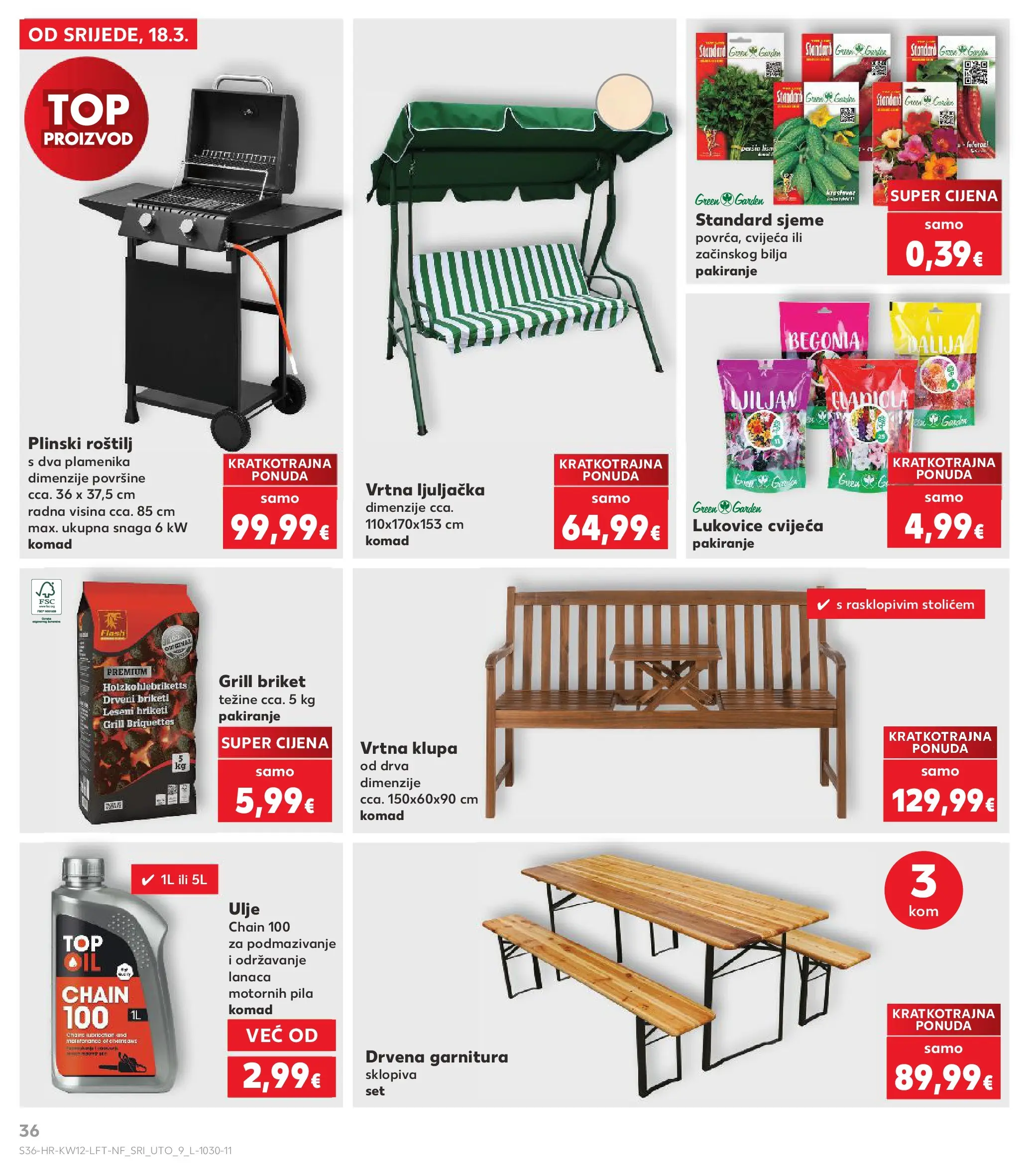 Kaufland - Kaufland katalog do 24.03.2026 novi od 17.03.2026 na listanje > letak digitalni | Stranica: 36 | Proizvodi: Roštilj, Ljuljačka, Ulje, Grill briket
