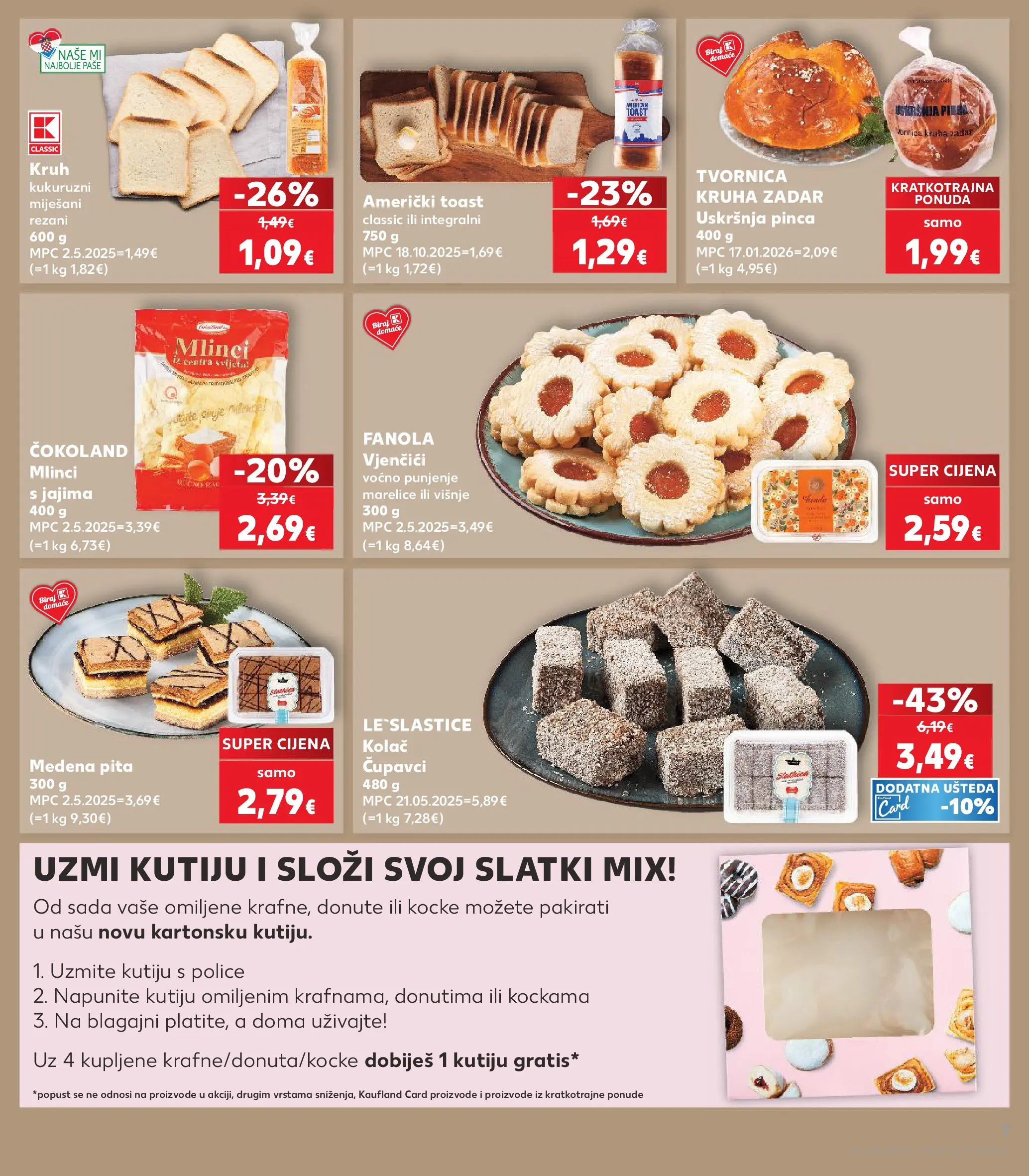 Kaufland - Kaufland katalog do 24.03.2026 novi od 17.03.2026 na listanje > letak digitalni | Stranica: 7 | Proizvodi: Toast, Mlinci, Pita, Marelice