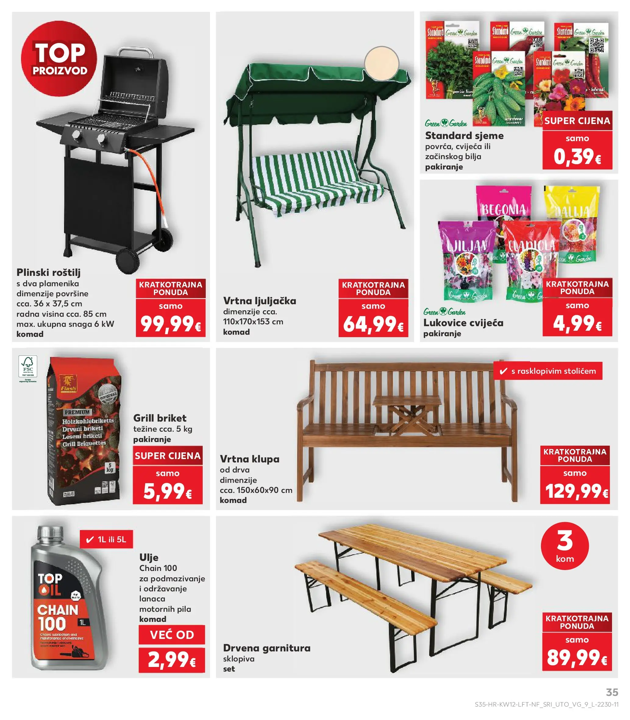 Kaufland - Kaufland katalog do 24.03.2026 novi od 17.03.2026 na listanje > letak digitalni | Stranica: 35 | Proizvodi: Ljuljačka, Drveni briketi, Peršin, Pila
