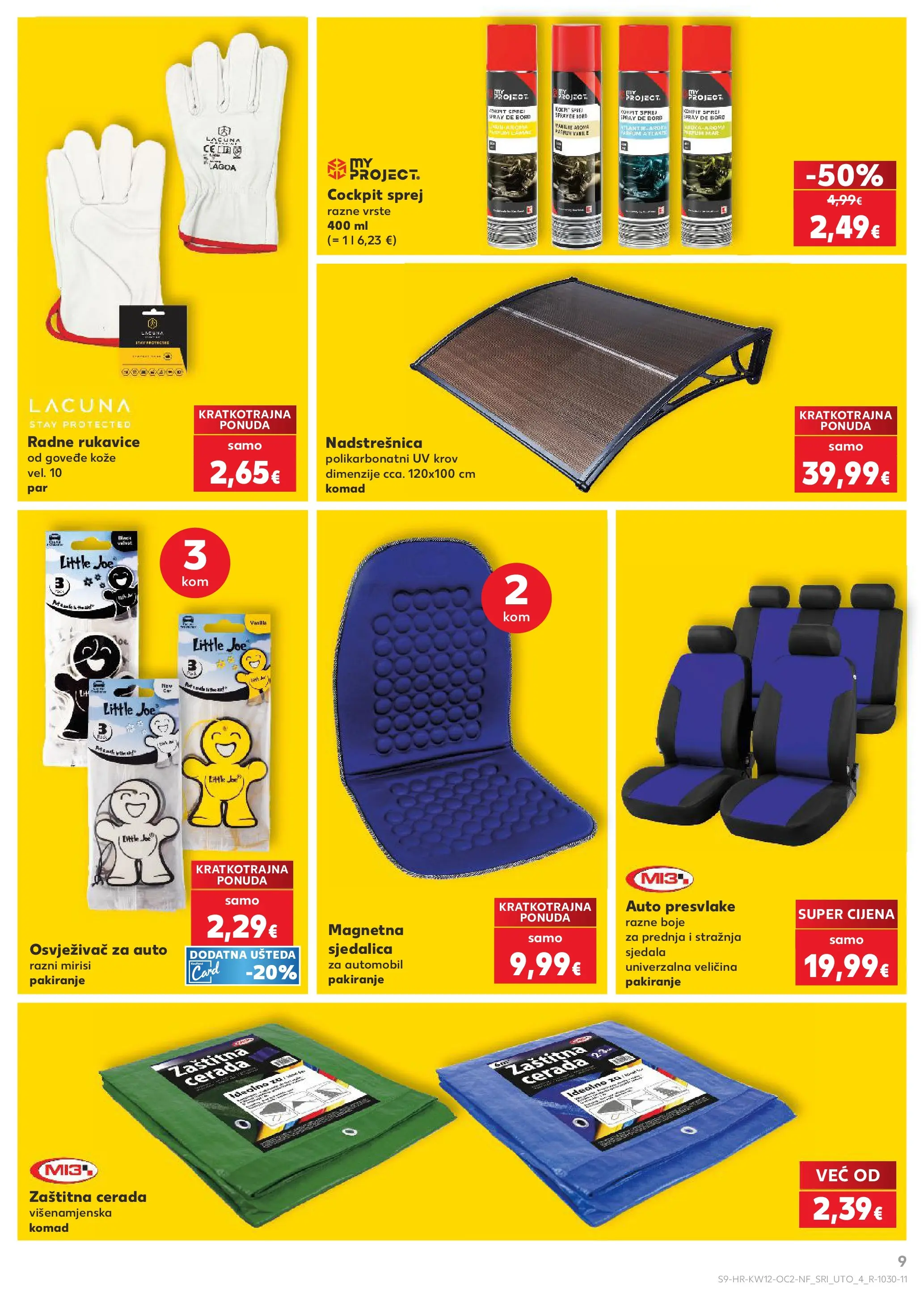 Kaufland - Kaufland katalog do 24.03.2026 novi od 17.03.2026 na listanje > letak digitalni | Stranica: 9 | Proizvodi: Auto presvlake, Rukavice