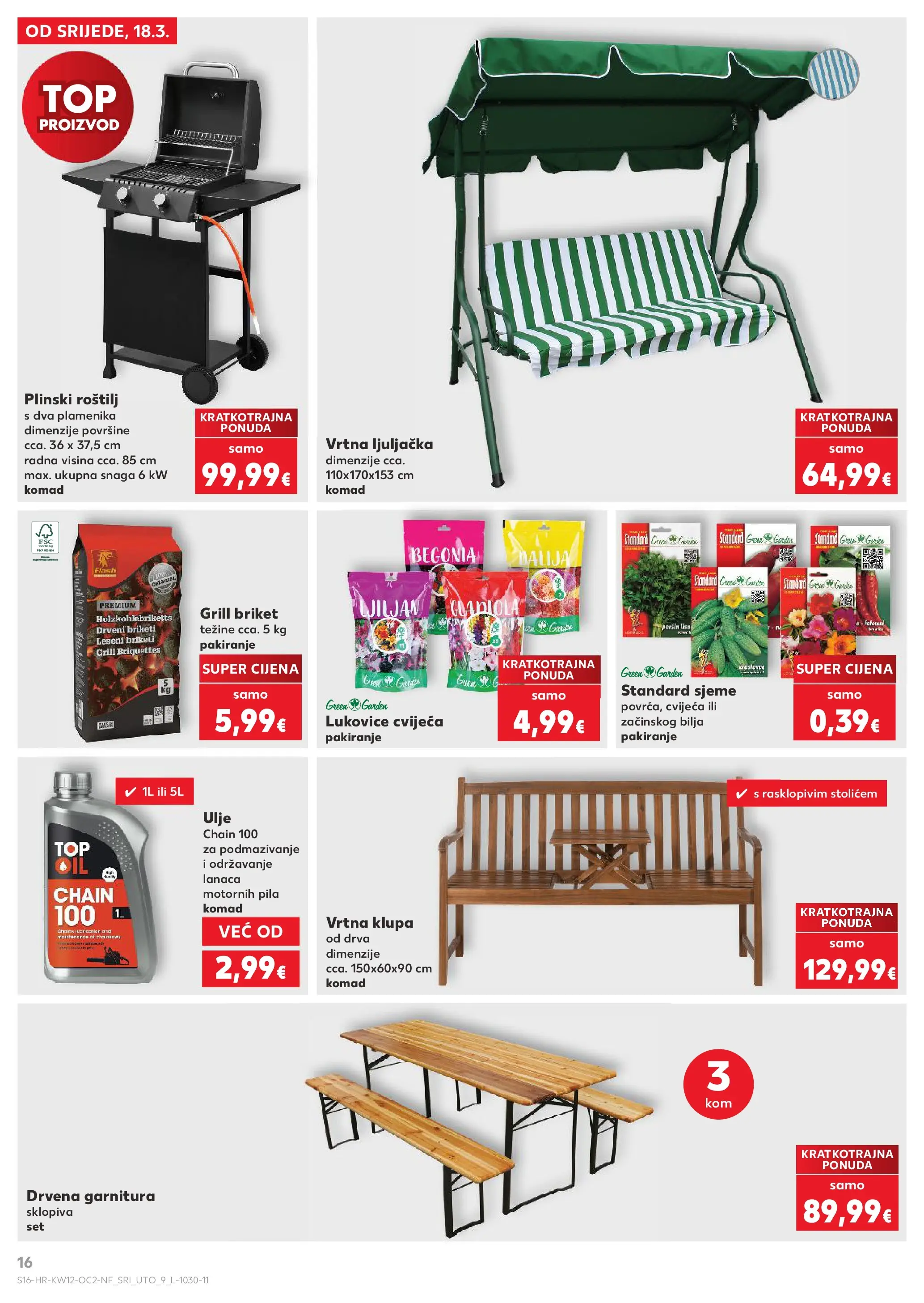 Kaufland - Kaufland katalog do 24.03.2026 novi od 17.03.2026 na listanje > letak digitalni | Stranica: 16 | Proizvodi: Roštilj, Ulje, Pila, Briketi