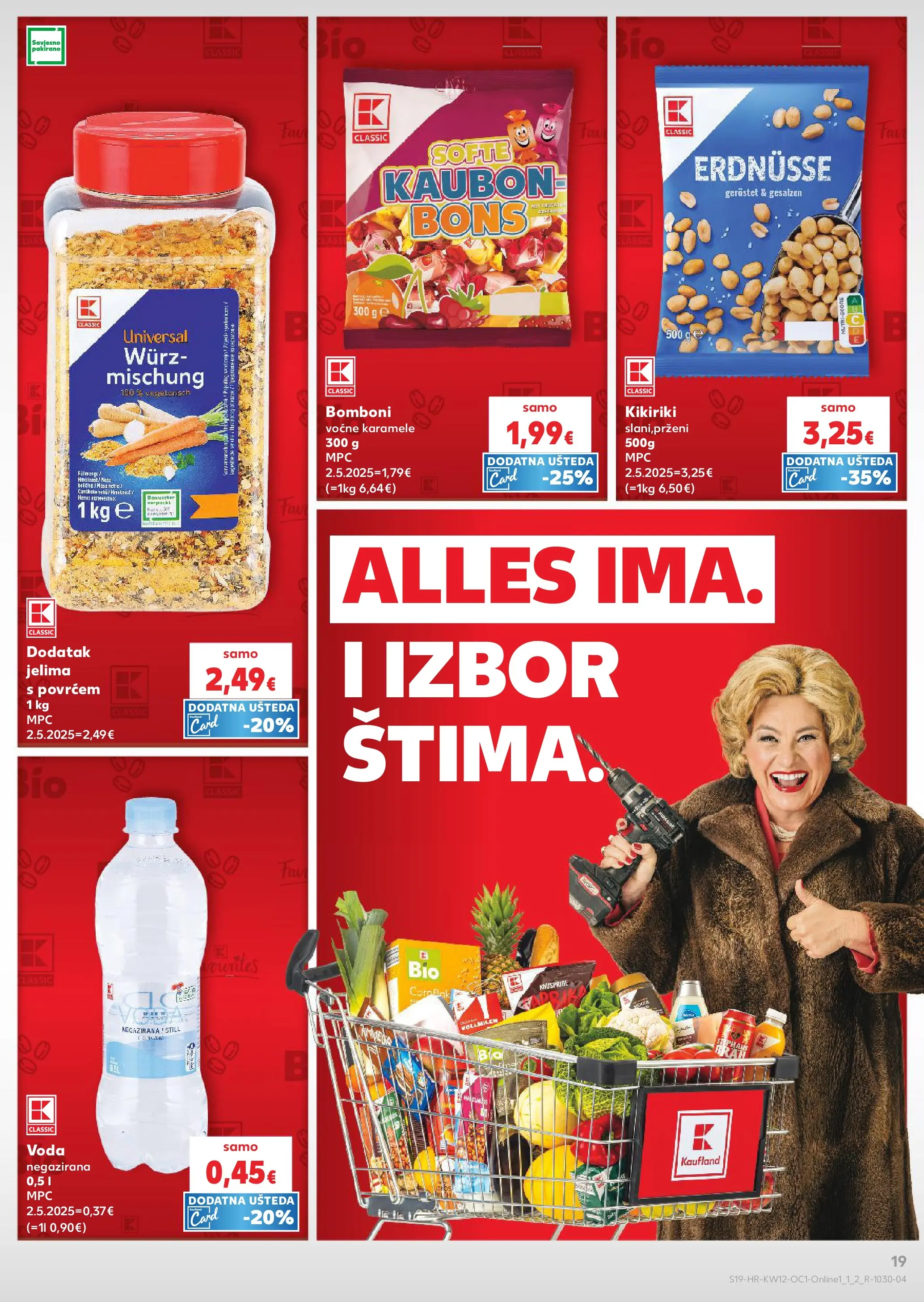 Kaufland - Kaufland katalog do 24.03.2026 novi od 17.03.2026 na listanje > letak digitalni | Stranica: 19 | Proizvodi: Bomboni, Kikiriki, Voda