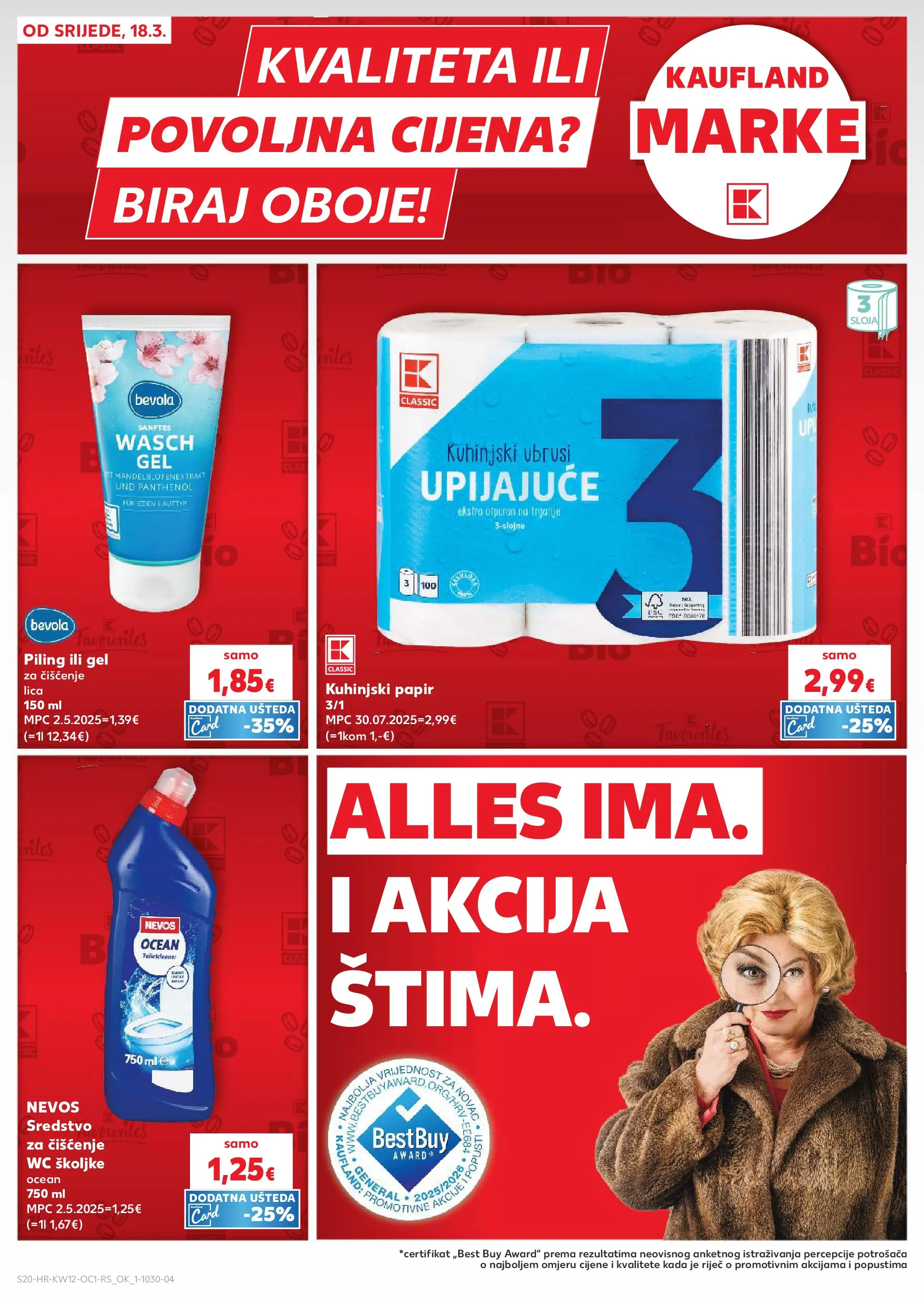 Kaufland - Kaufland katalog do 24.03.2026 novi od 17.03.2026 na listanje > letak digitalni | Stranica: 20 | Proizvodi: Piling