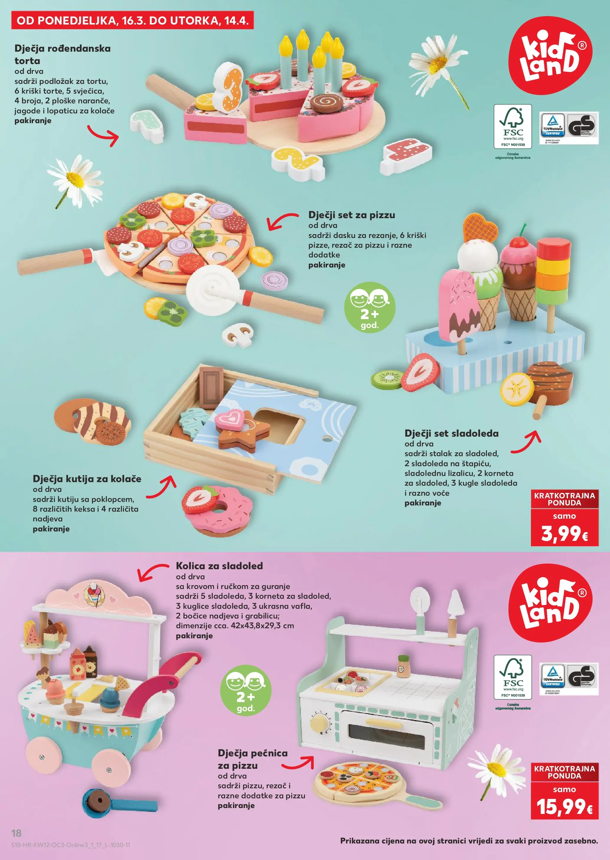 Kaufland - Kaufland katalog do 14.04.2026 novi od 15.03.2026 na listanje > letak digitalni | Stranica: 18 | Proizvodi: Jagode, Kolica, Sladoled, Pećnica