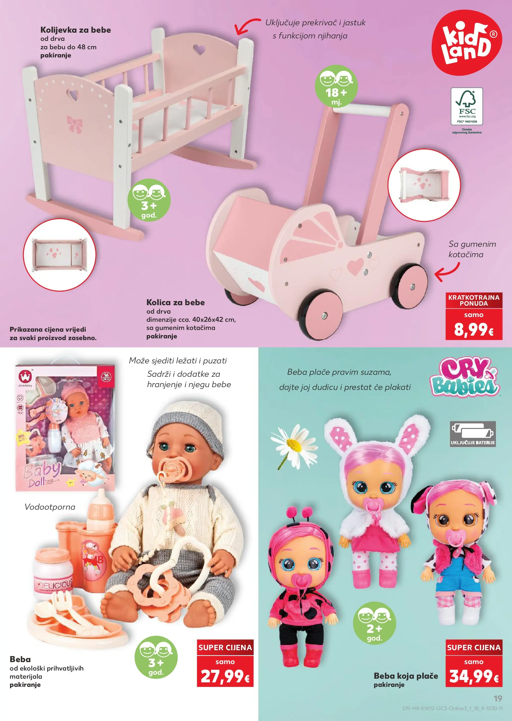 Kaufland - Kaufland katalog do 14.04.2026 novi od 15.03.2026 na listanje > letak digitalni | Stranica: 19 | Proizvodi: Kolica za bebe, Jastuk, Kolica, Baterije