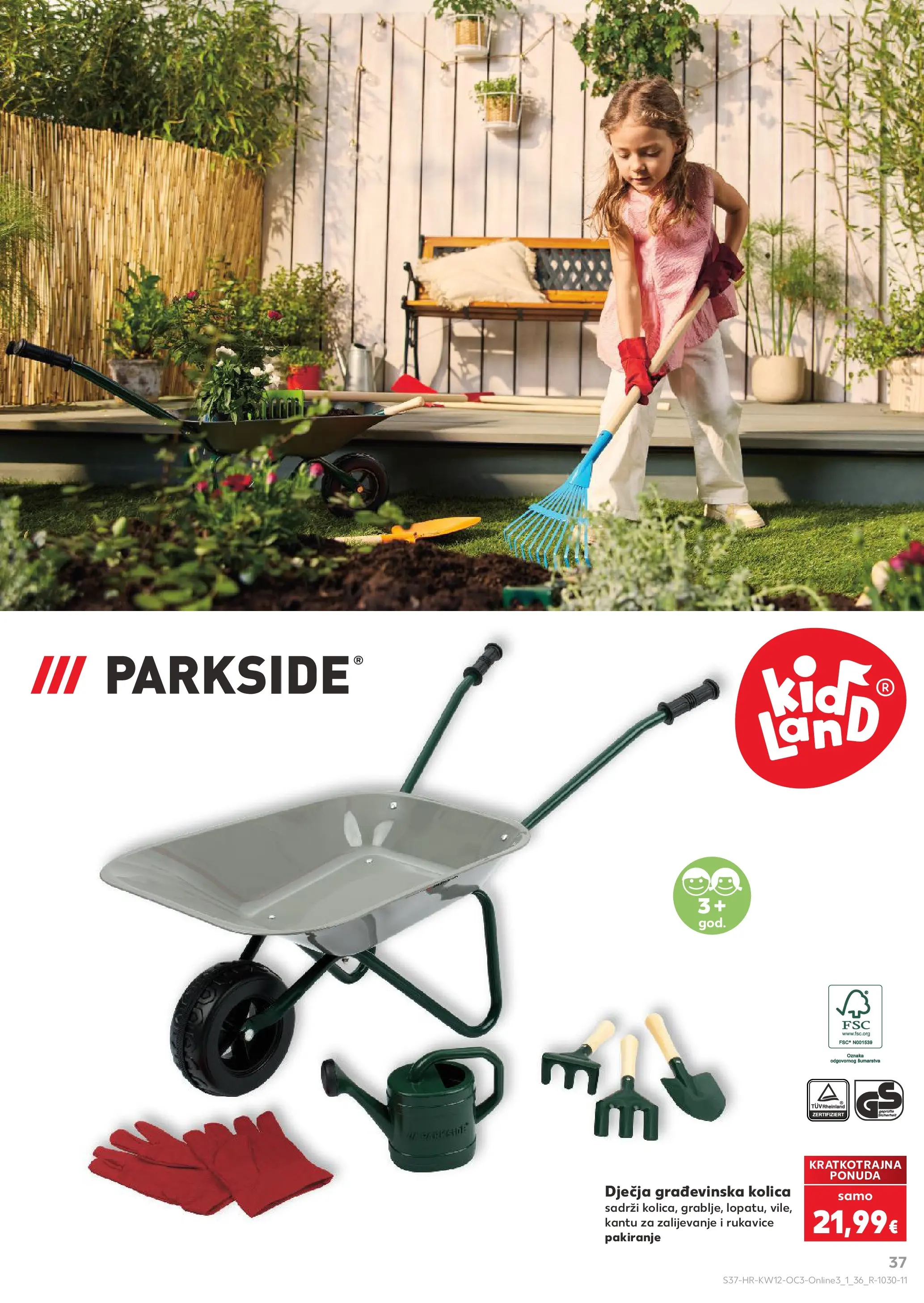 Kaufland - Kaufland katalog do 14.04.2026 novi od 15.03.2026 na listanje > letak digitalni | Stranica: 37 | Proizvodi: Kolica, Rukavice, Građevinska kolica, Parkside