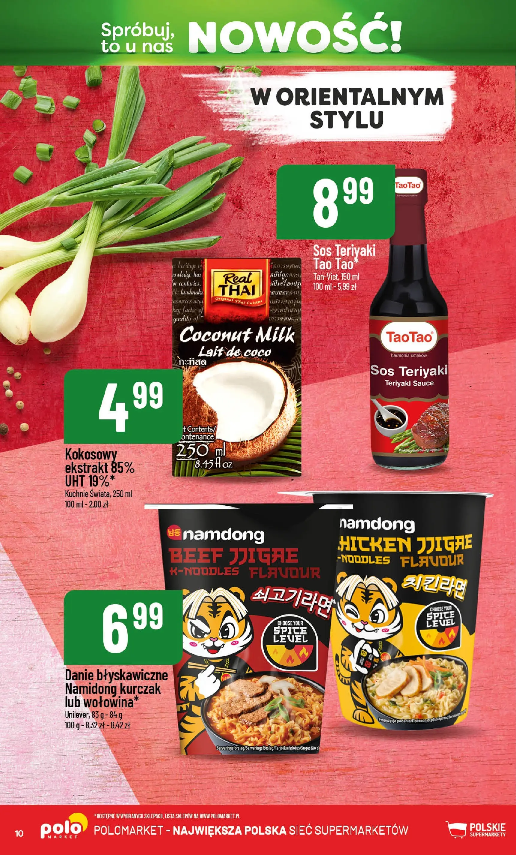 Nowa POLOmarket gazetka od jutra 13.03.2026 | Strona: 10 | Produkty: Sos teriyaki, Kurczak, Sos