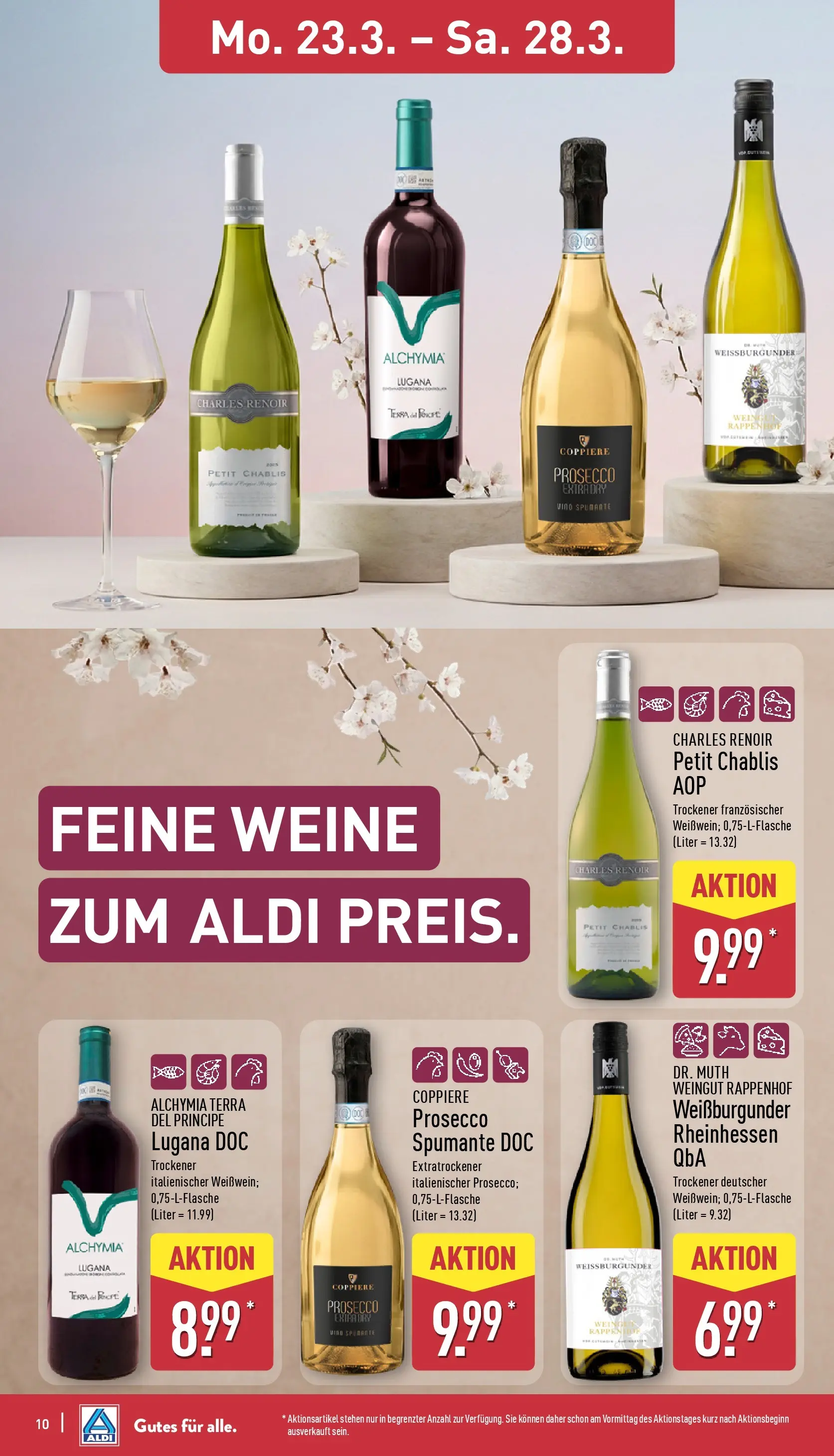 Aldi Wochenangebote (ab 23.03.2026) » Angebote Online | Seite: 14 | Produkte: Prosecco, Wein