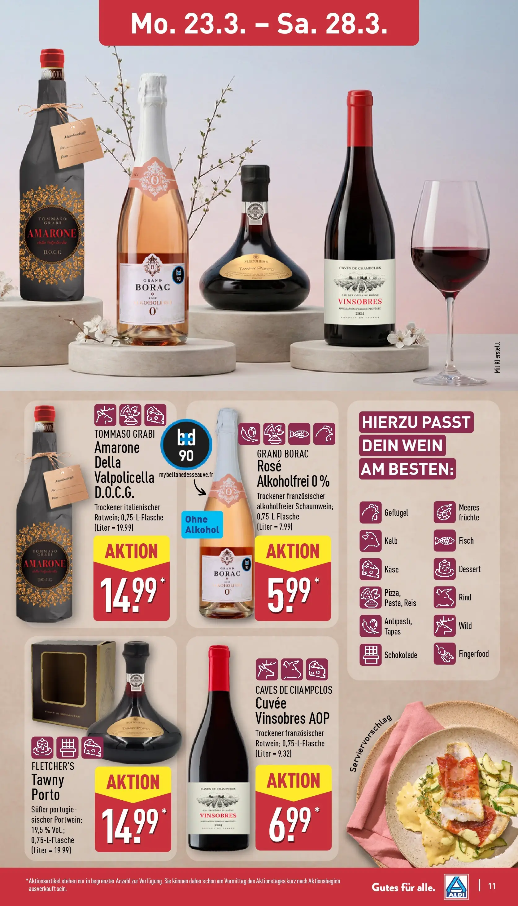 Aldi Wochenangebote (ab 23.03.2026) » Angebote Online | Seite: 15 | Produkte: Käse, Schokolade, Wein, Reis