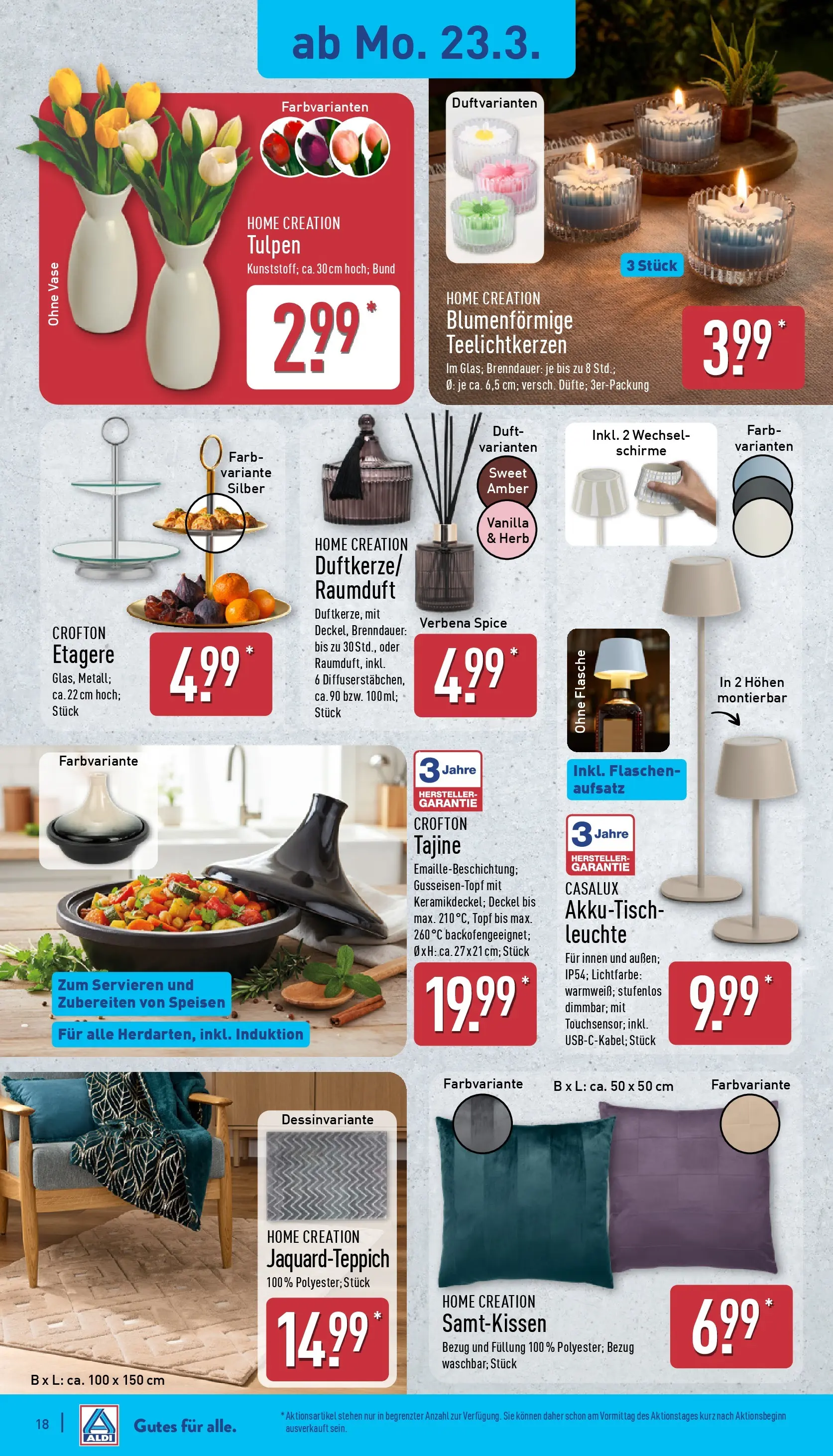 Aldi Wochenangebote (ab 23.03.2026) » Angebote Online | Seite: 22 | Produkte: Vase, Duft, Home creation