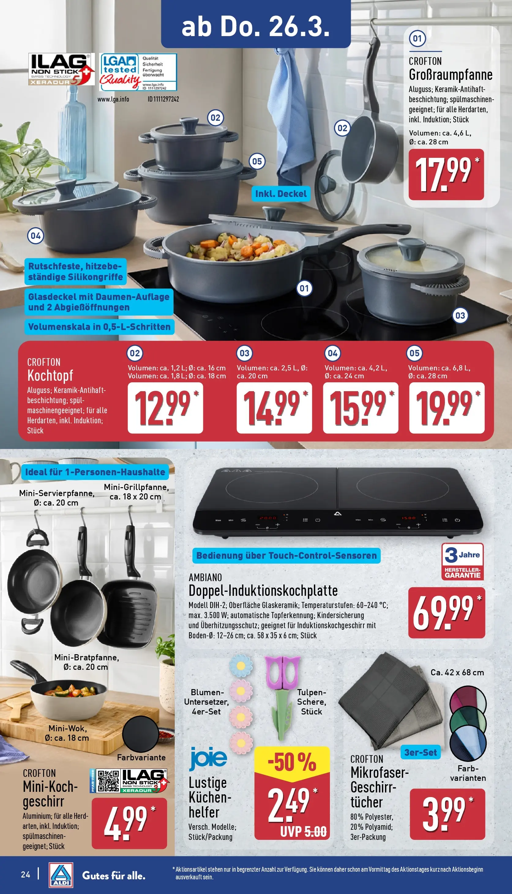 Aldi Wochenangebote (ab 23.03.2026) » Angebote Online | Seite: 28 | Produkte: Herd, Blumen, Kuchen