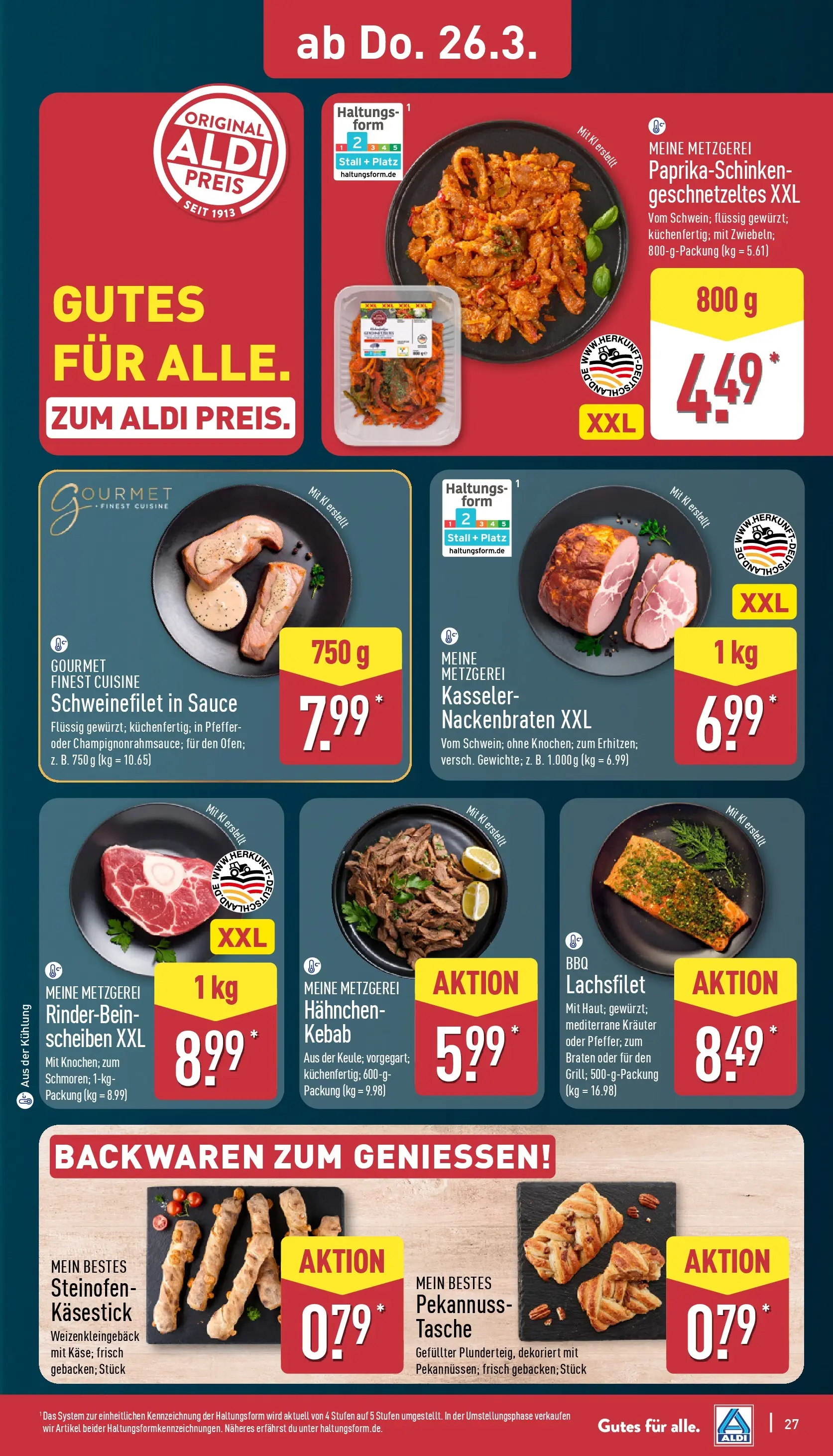 Aldi Wochenangebote (ab 23.03.2026) » Angebote Online | Seite: 31 | Produkte: Tasche, Hahnchen, Schweinefilet, Pfeffer