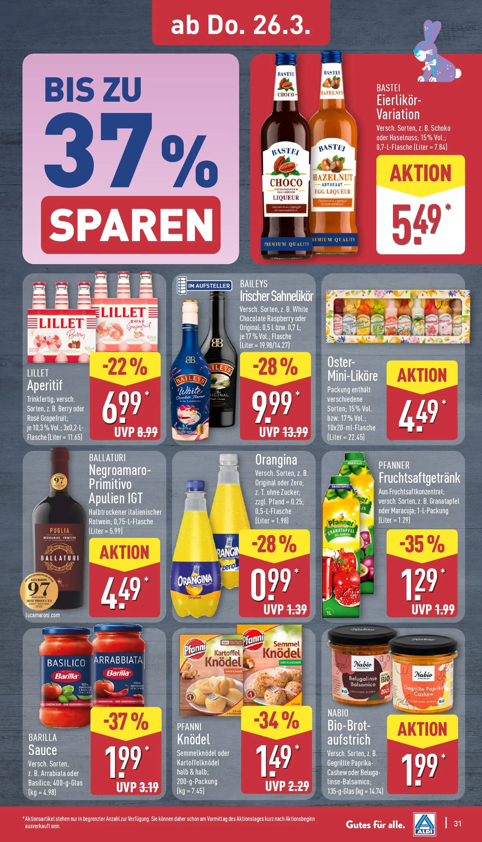Aldi Wochenangebote (ab 23.03.2026) » Angebote Online | Seite: 35 | Produkte: Granatapfel, Balsamico, Lillet, Paprika