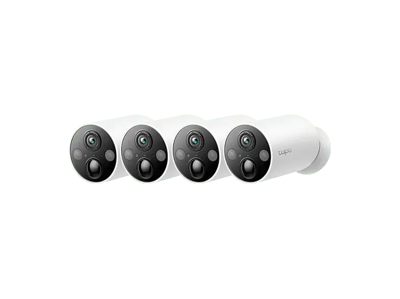 TP-Link Tapo C425, Sicherheitskamera (Anzahl Kameras: 4, f&uuml;r Au&szlig;en, Nachtsichtfunktion, Batteriebetrieb, 2K, Wei&szlig;)