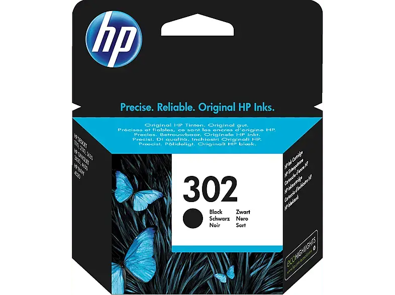 HP Nr. 302 Schwarz (F6U66AE); Tintenpatrone