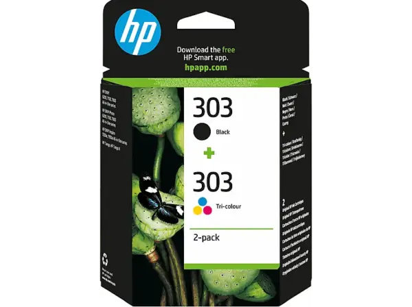 HP 303 Multipack, schwarz/farbig (3YM92AE) Tintenpatrone