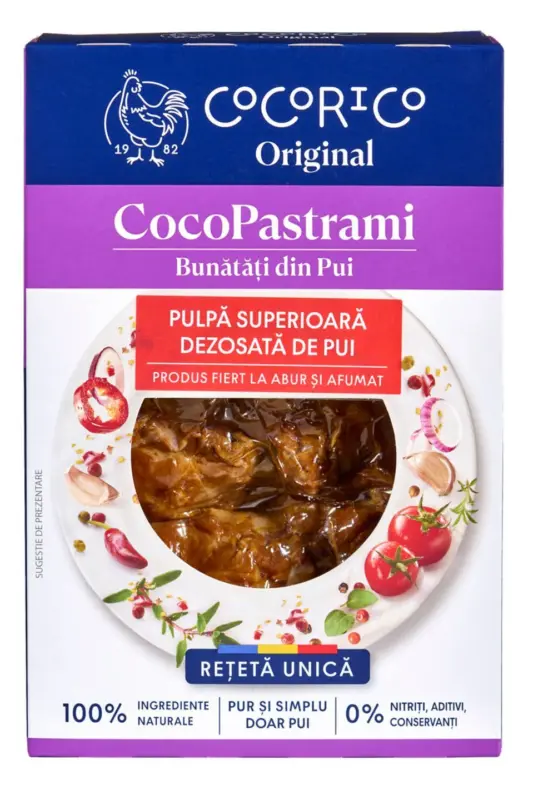 Coco Rico Обезкостен пилешки бут с кожа варено-пушен