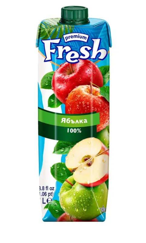 Fresh Premium Натурален сок 1 л ябълка 100%