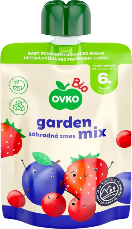 Ovko Bio Пюре, градински микс 90 г