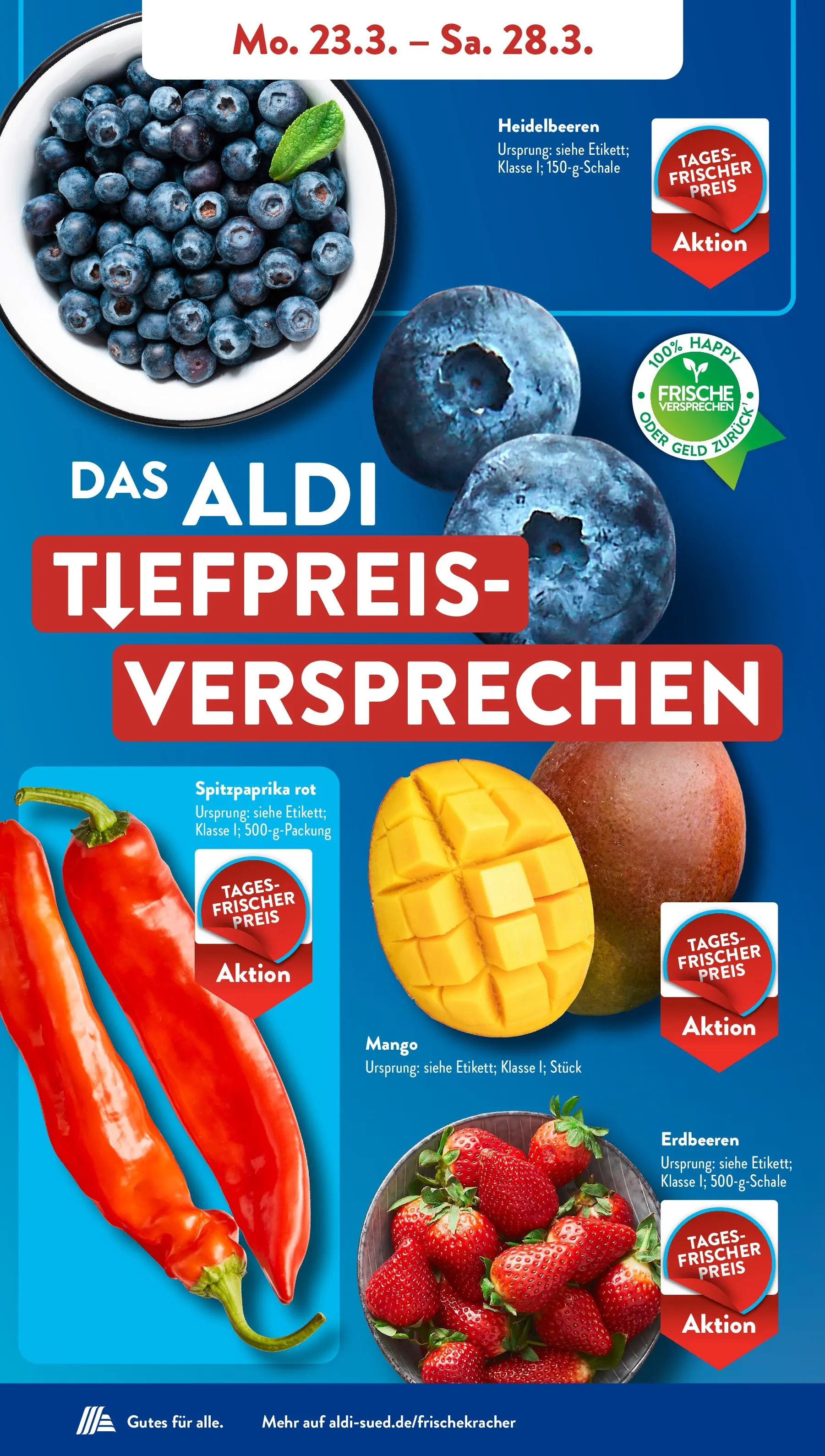 Aldi Süd - Aldi Süd: Wochenangebote (ab 22.03.2026) zum Blättern | Seite: 4 | Produkte: Heidelbeeren, Mango, Erdbeeren