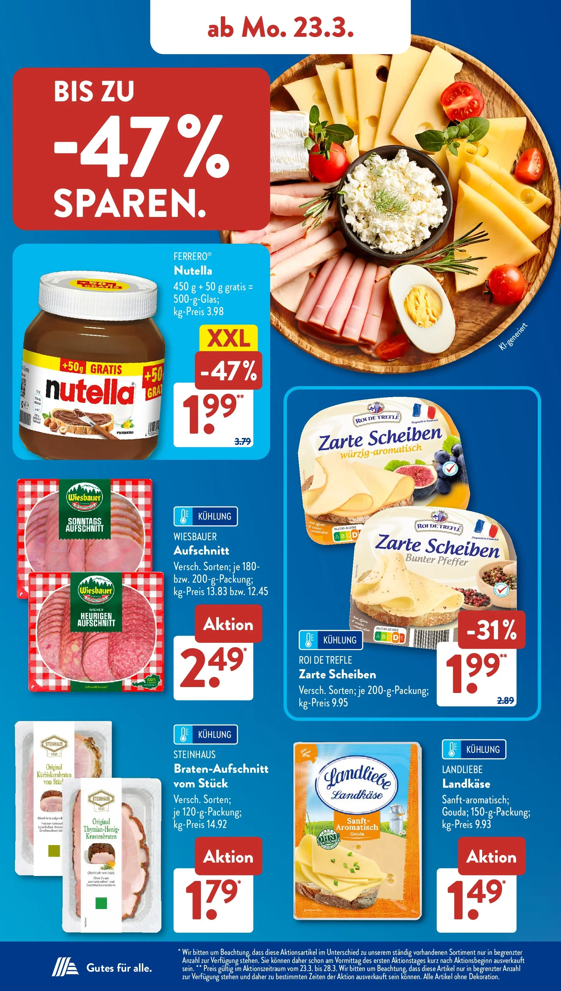 Aldi Süd - Aldi Süd: Wochenangebote (ab 22.03.2026) zum Blättern | Seite: 12 | Produkte: Gouda, Krustenbraten, Nutella, Pfeffer