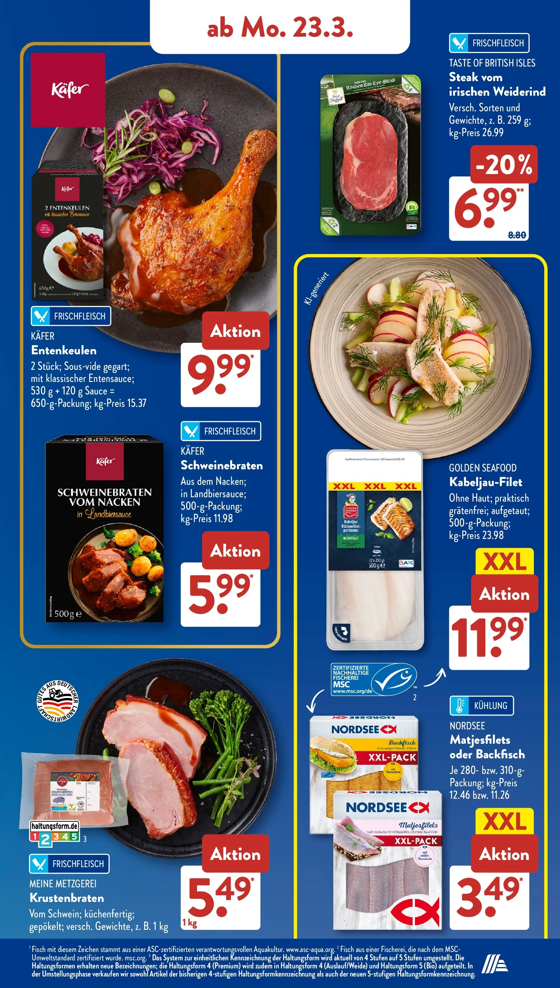 Aldi Süd - Aldi Süd: Wochenangebote (ab 22.03.2026) zum Blättern | Seite: 15 | Produkte: Krustenbraten, Fisch, Steak