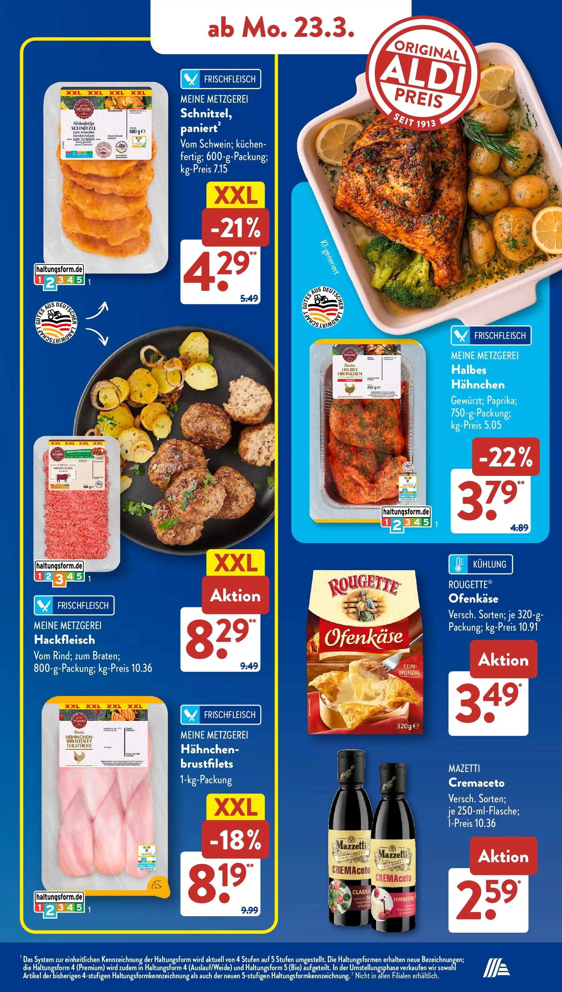 Aldi Süd - Aldi Süd: Wochenangebote (ab 22.03.2026) zum Blättern | Seite: 17 | Produkte: Hahnchen, Schnitzel, Himbeere, Kuchen