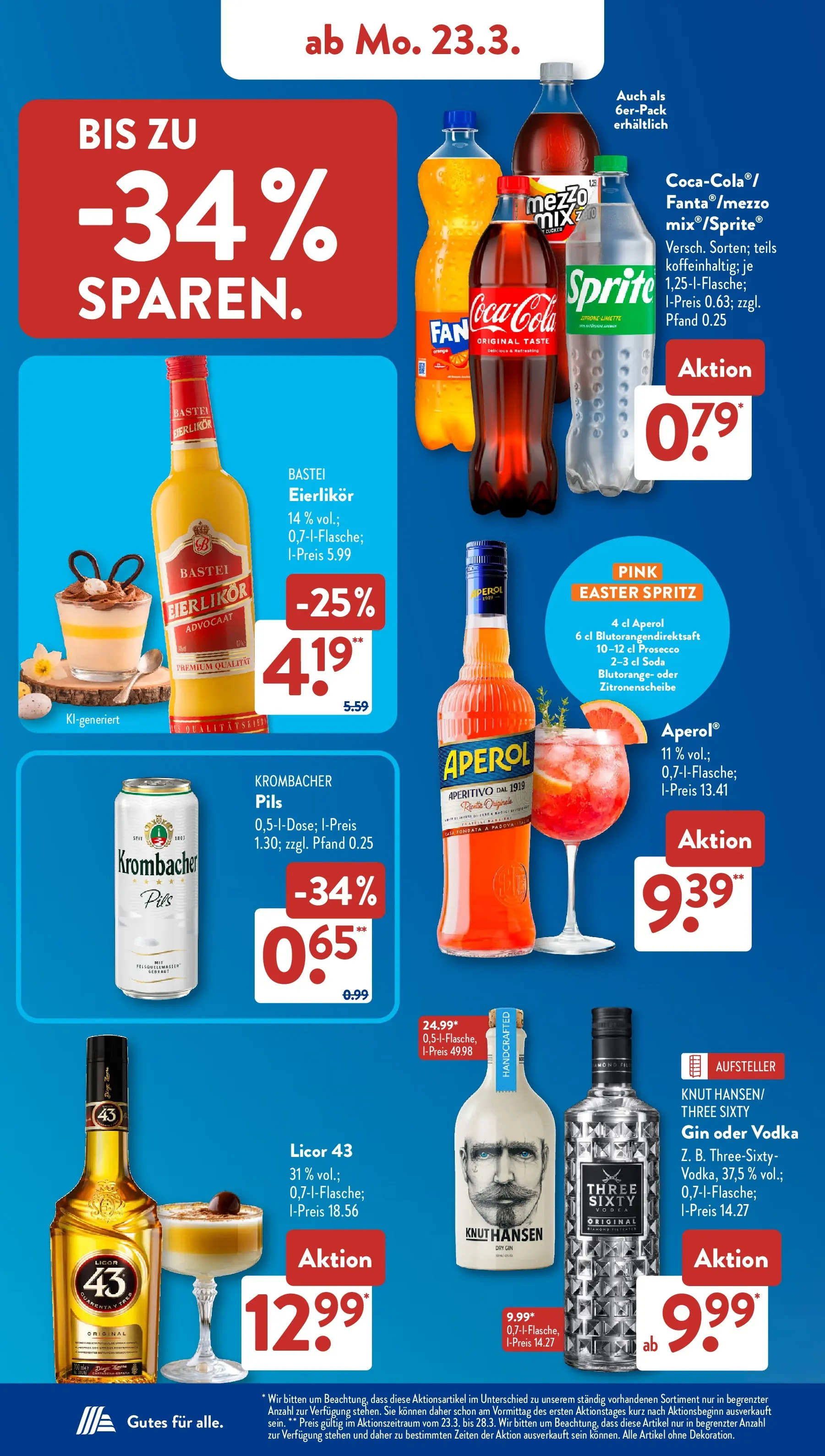 Aldi Süd - Aldi Süd: Wochenangebote (ab 22.03.2026) zum Blättern | Seite: 18 | Produkte: Pils, Prosecco, Krombacher, Gin