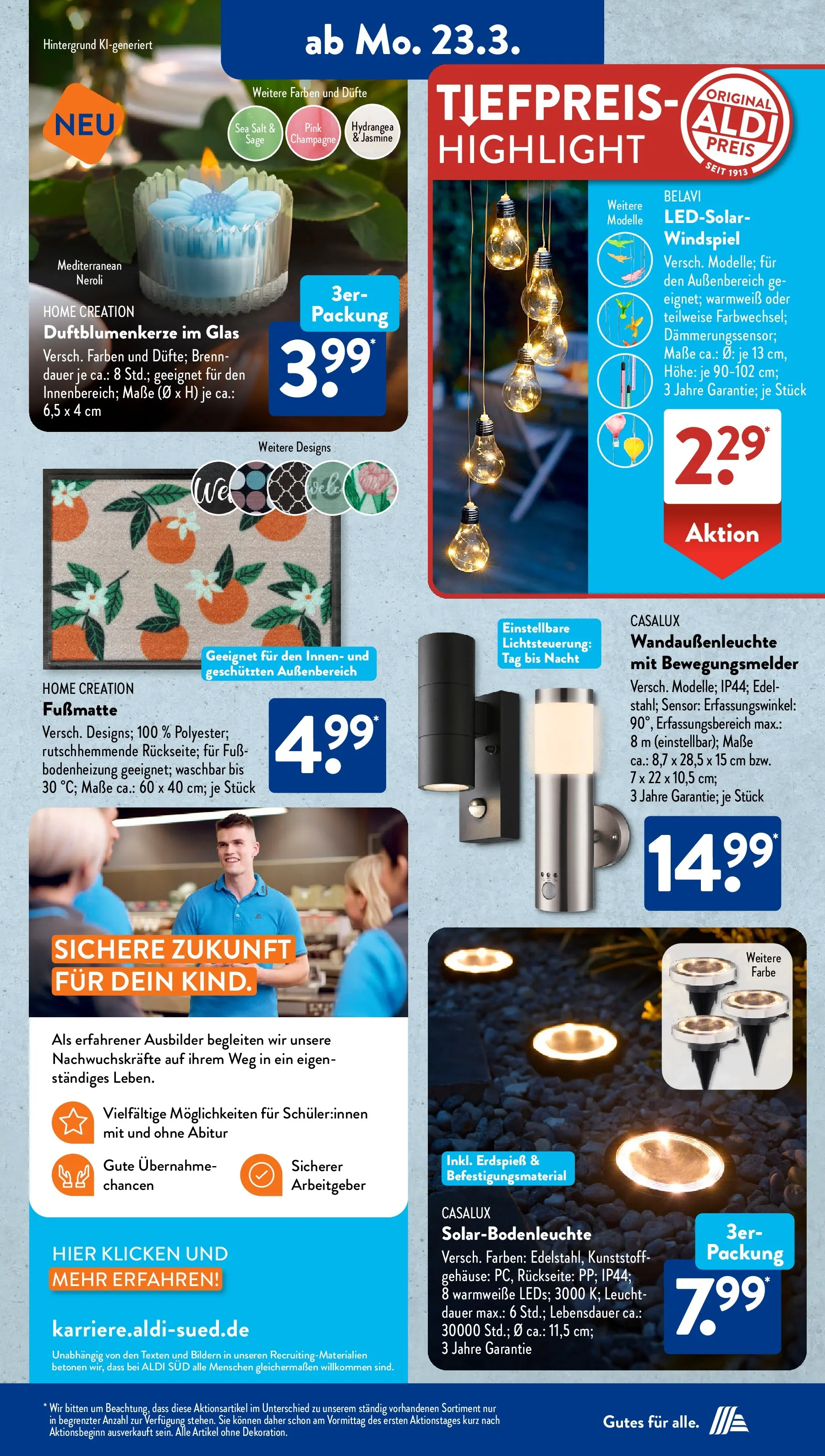 Aldi Süd - Aldi Süd: Wochenangebote (ab 22.03.2026) zum Blättern | Seite: 24 | Produkte: Belavi, Fußmatte, Home creation