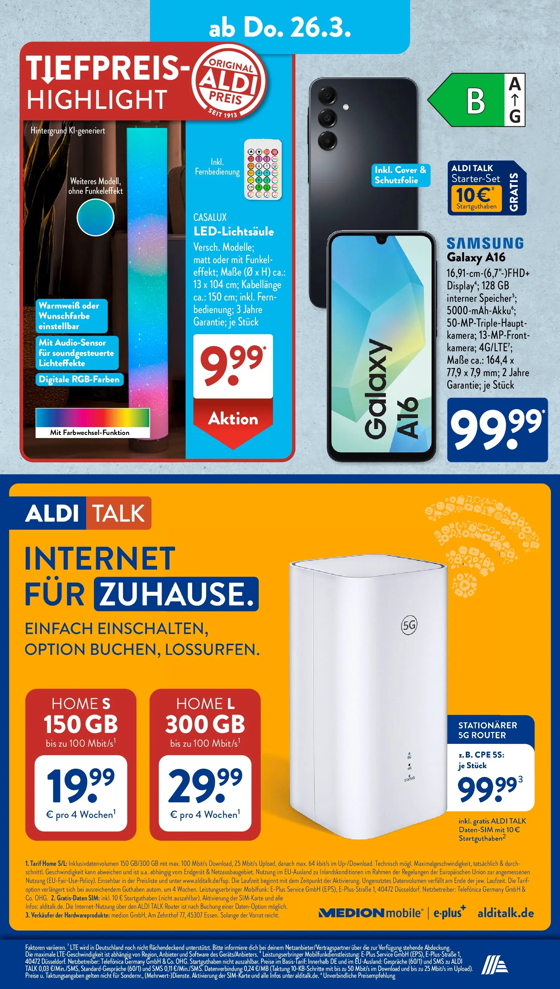 Aldi Süd - Aldi Süd: Wochenangebote (ab 22.03.2026) zum Blättern | Seite: 26 | Produkte: Samsung