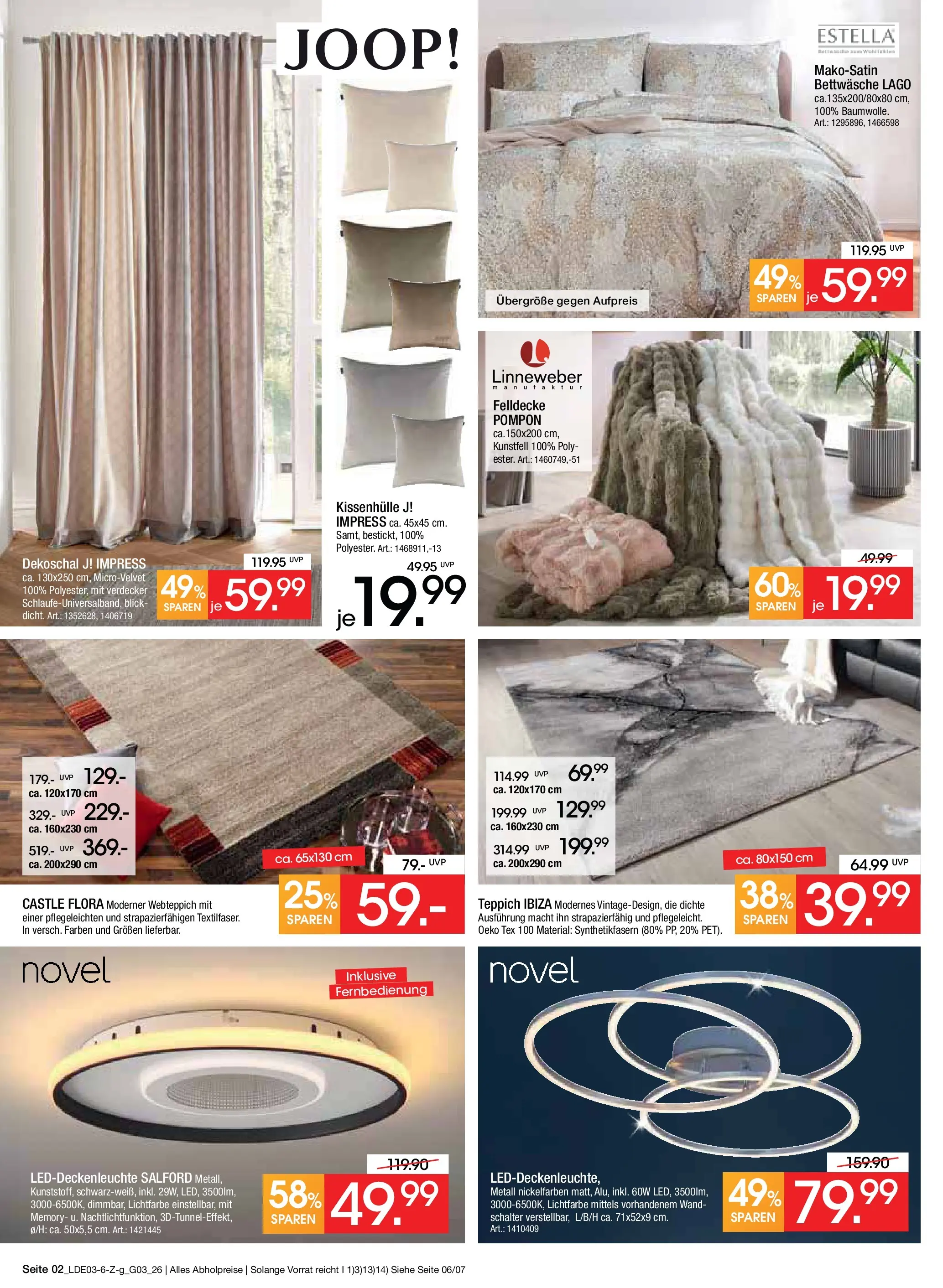 Zurbrüggen Bonus Sonder-Tage Unna (ab 15.03.2026) zum Blättern | Seite: 2 | Produkte: Bettwäsche, Teppich