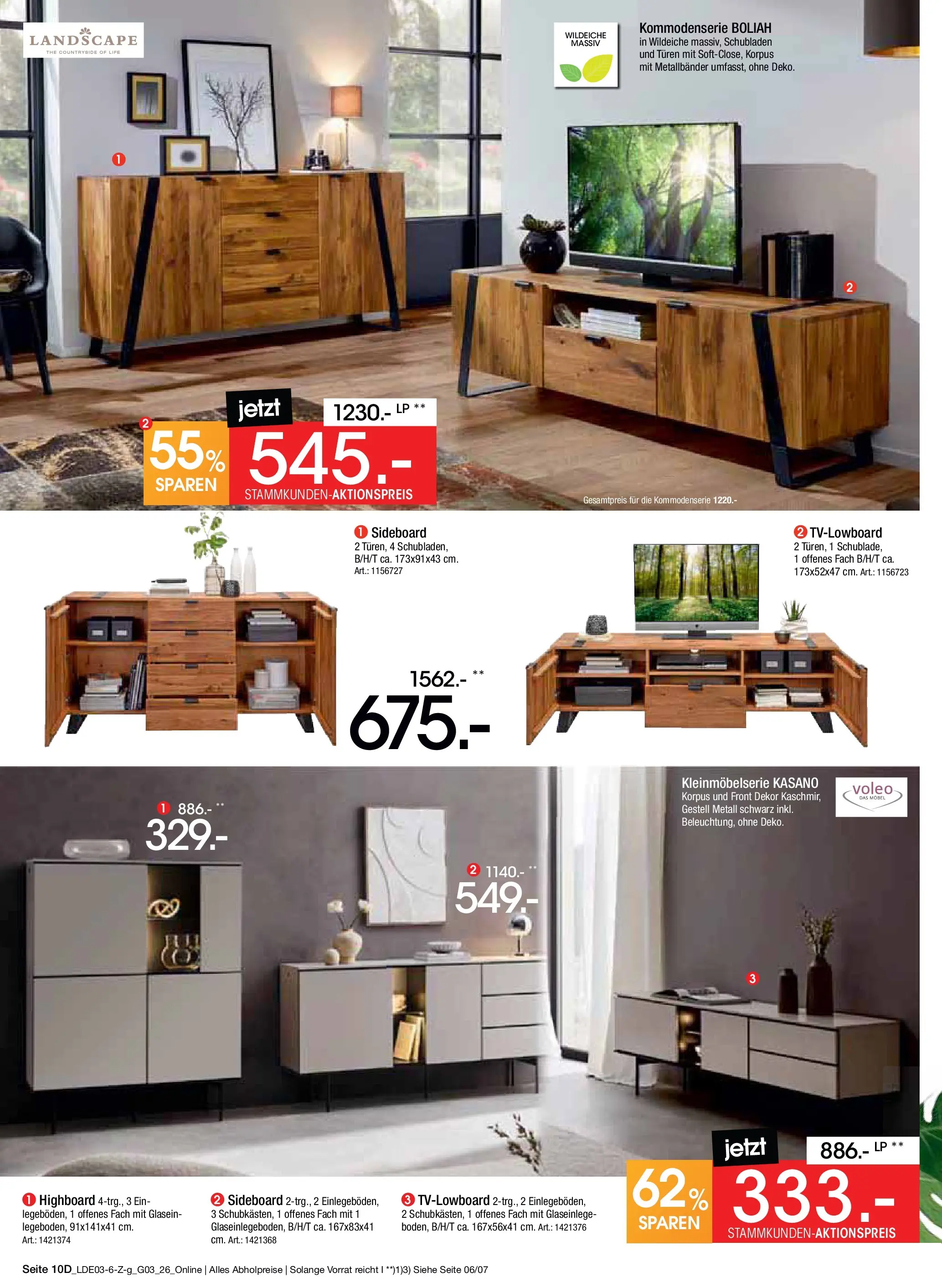 Zurbrüggen Bonus Sonder-Tage Unna (ab 15.03.2026) zum Blättern | Seite: 18 | Produkte: Sideboard, HIghboard