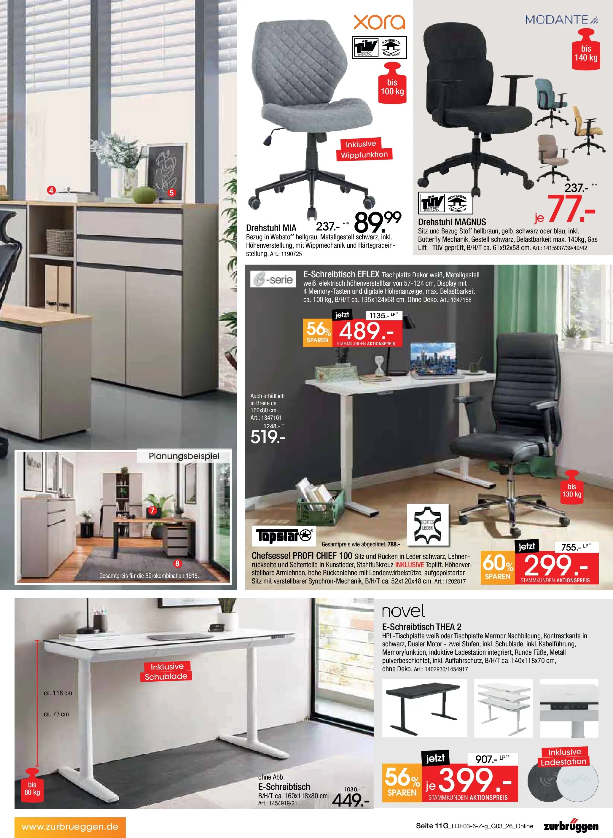 Zurbrüggen Bonus Sonder-Tage Unna (ab 15.03.2026) zum Blättern | Seite: 25 | Produkte: Chefsessel