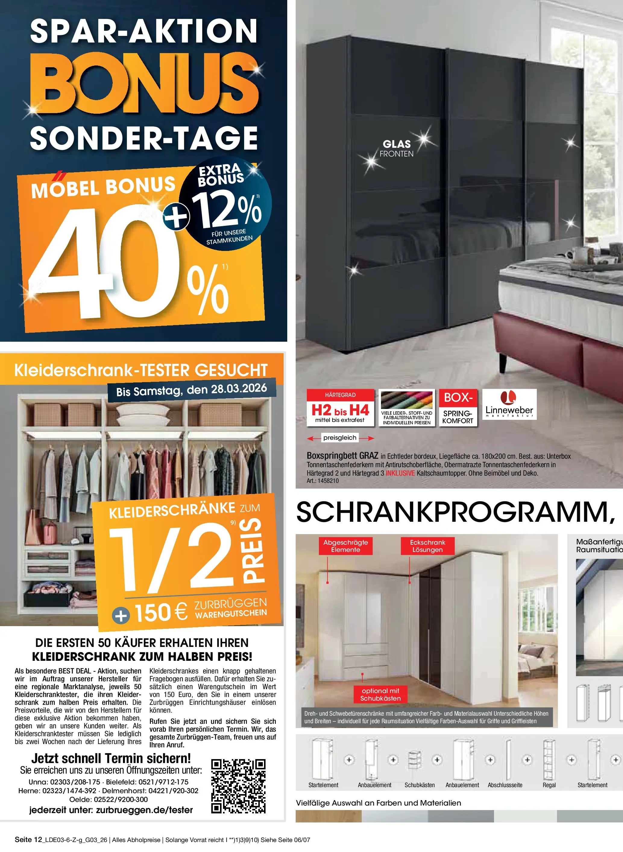 Zurbrüggen Bonus Sonder-Tage Unna (ab 15.03.2026) zum Blättern | Seite: 26 | Produkte: Kleiderschrank, Regal, Schrank, Box