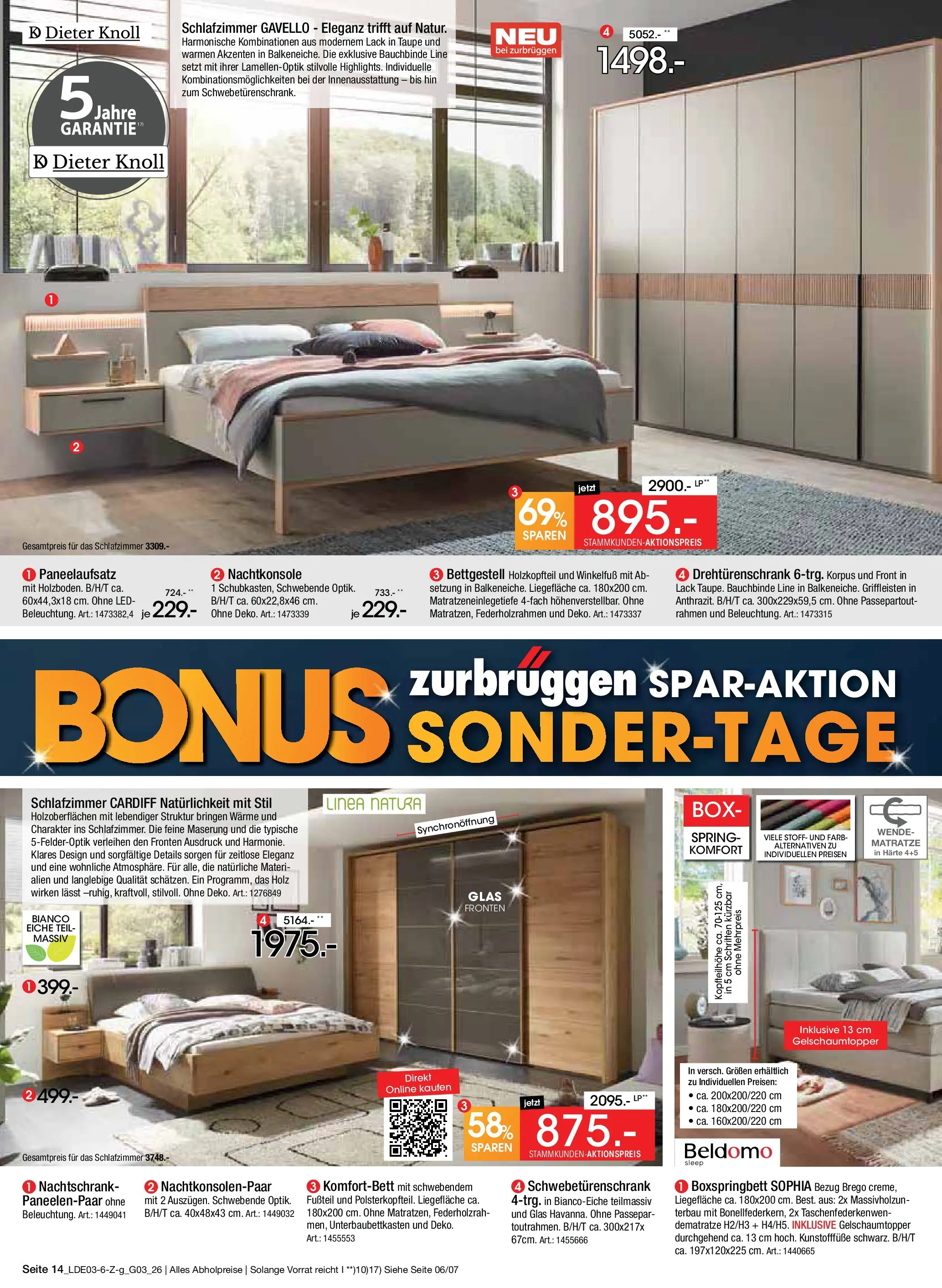 Zurbrüggen Bonus Sonder-Tage Unna (ab 15.03.2026) zum Blättern | Seite: 28 | Produkte: Matratze, Drehtürenschrank, Boxspringbett, Box