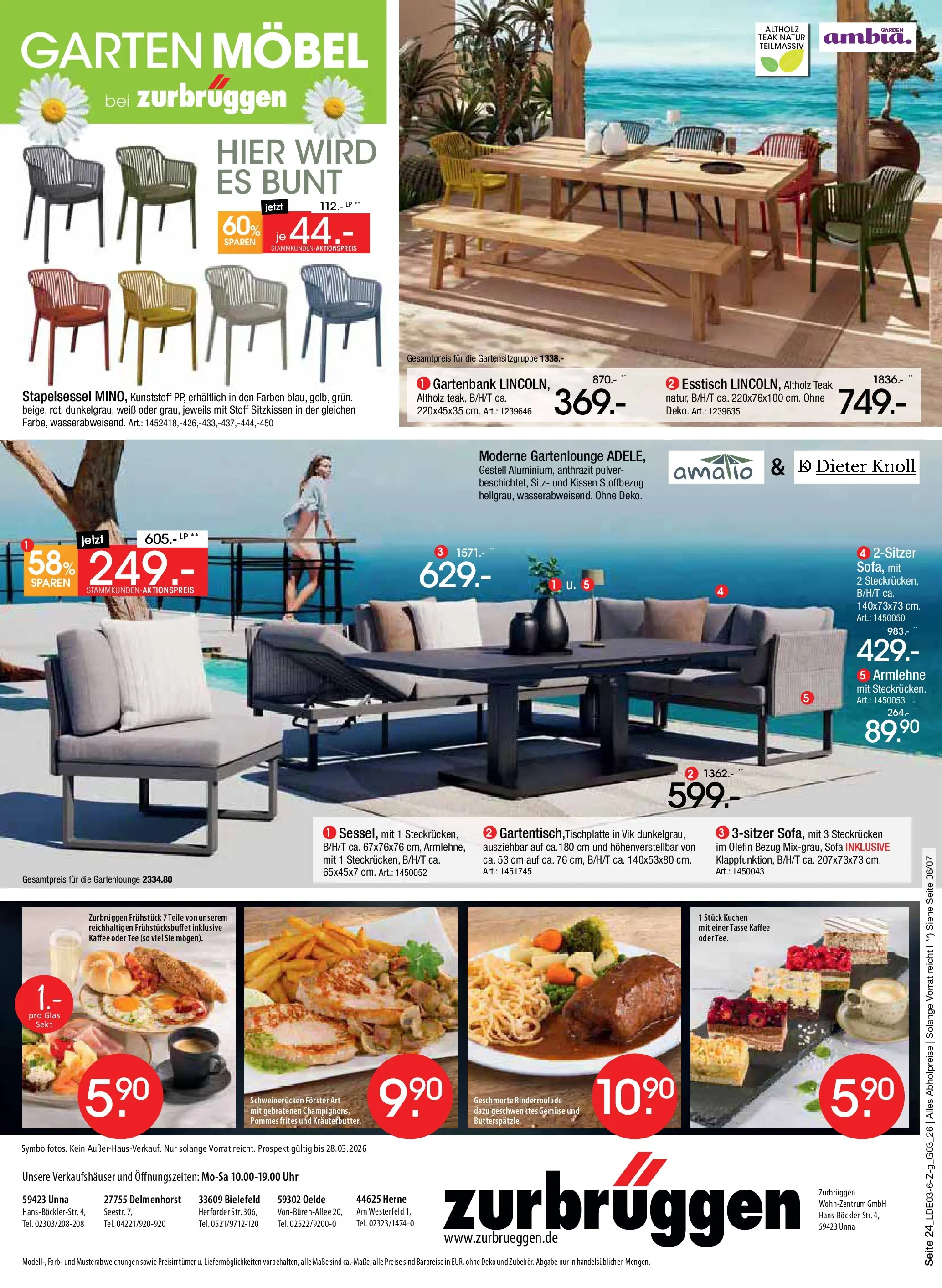 Zurbrüggen Bonus Sonder-Tage Unna (ab 15.03.2026) zum Blättern | Seite: 42 | Produkte: Kissen, Kaffee, Pommes, Kuchen