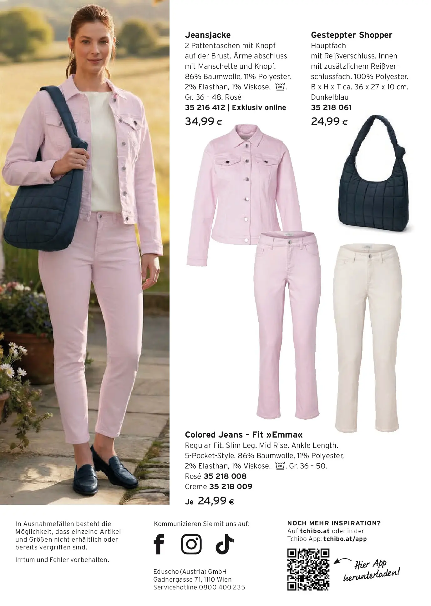 Tchibo Eduscho - Tchibo: Style in voller Blüte von 25.03.2026 - Aktuelle Angebote | Seite: 22 | Produkte: Jeans, Creme