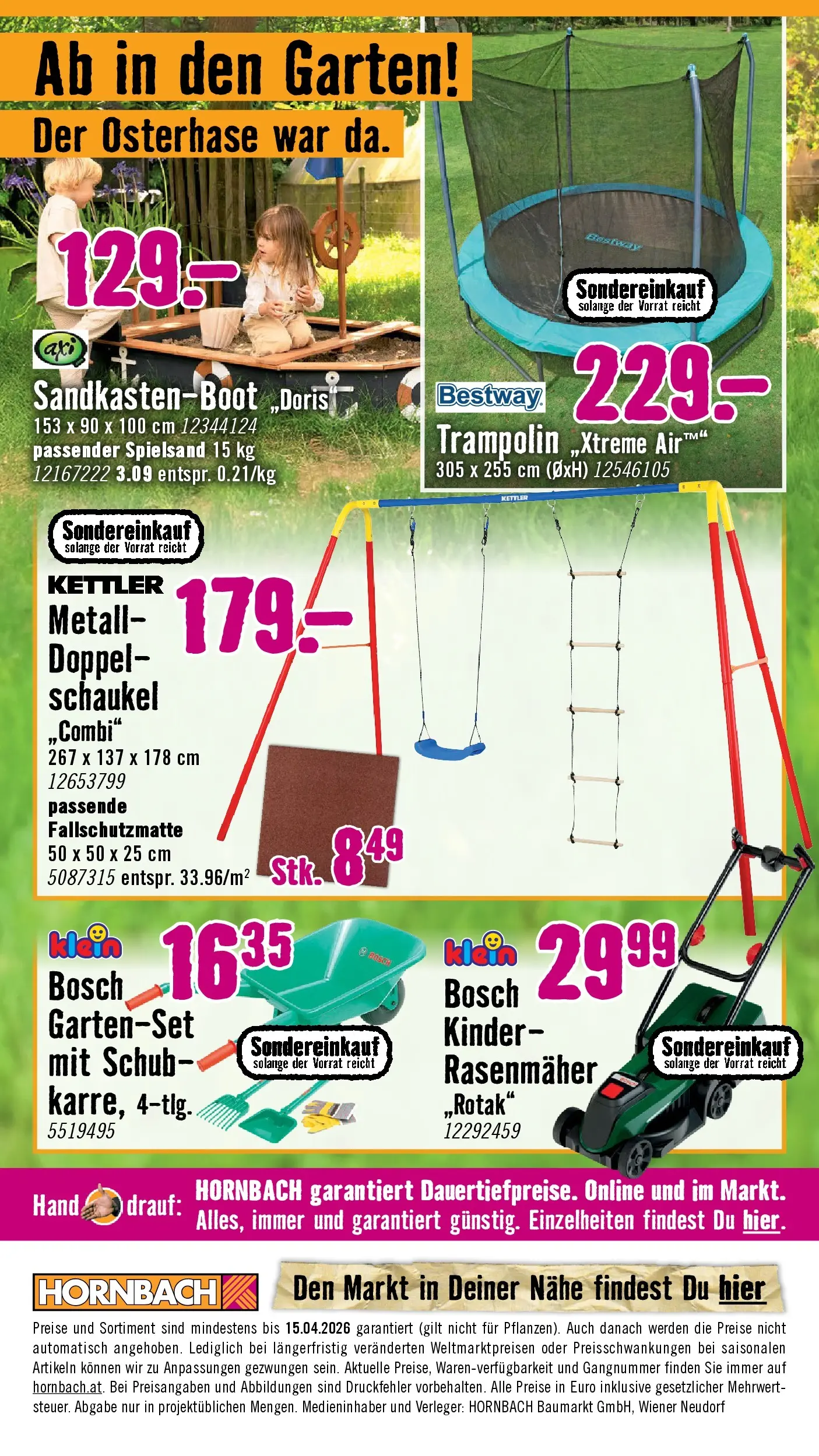 Hornbach Dein Garten, Dein Wille. von 17.03.2026 - Aktuelle Angebote | Seite: 59 | Produkte: Rasenmäher