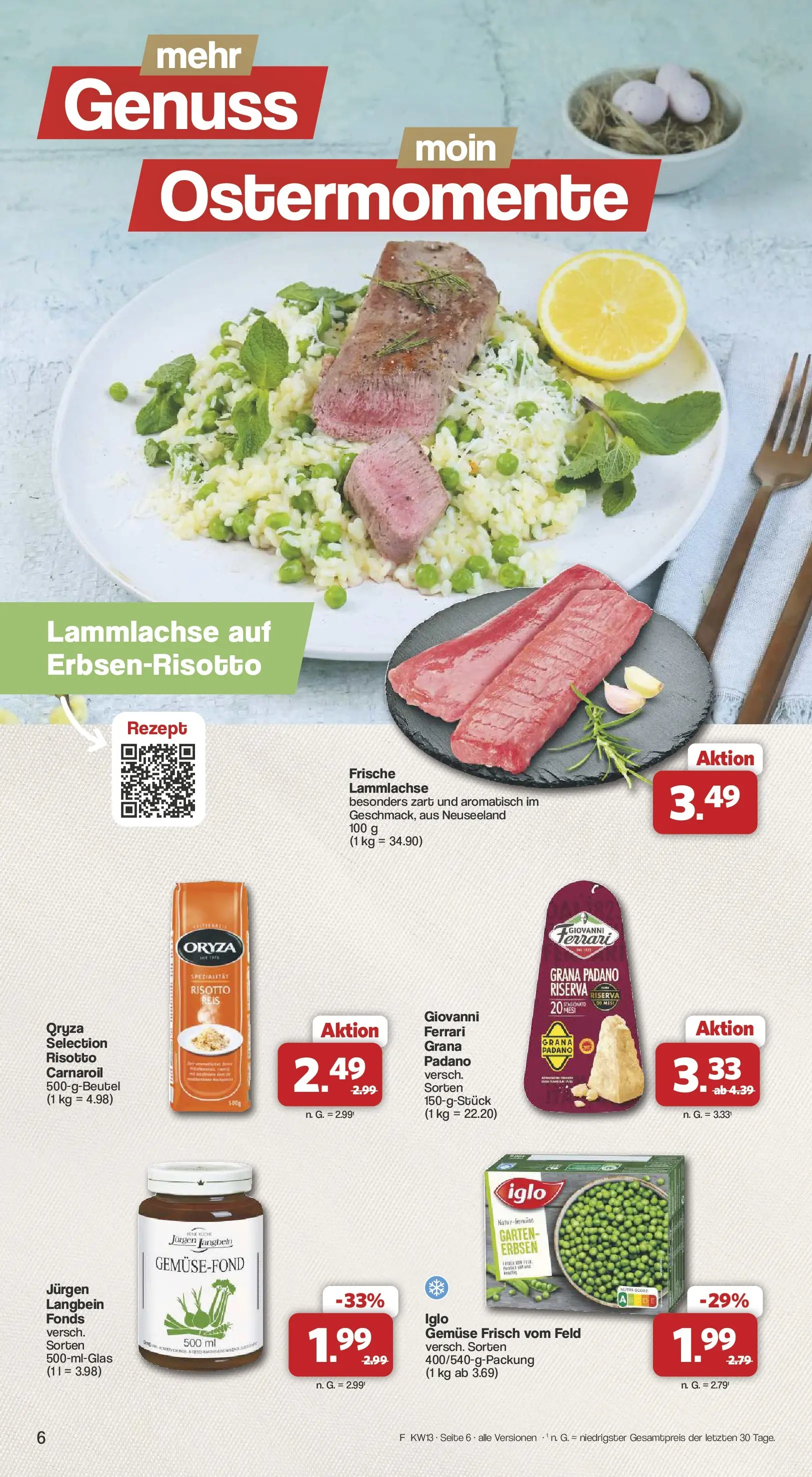 Famila Nordwest - Famila: Mehr Genuss, moin Ostermomente (ab 23.03.2026) zum Blättern | Seite: 6 | Produkte: Iglo, Gemüse, Reis, Erbsen