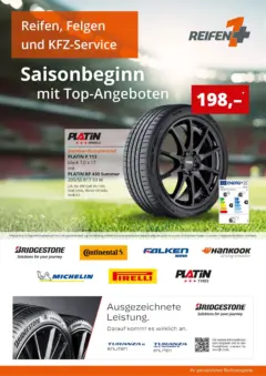 Angebote - Reifen1+: Saisonbeginn mit Top-Angeboten ab 22.03.2026 gültig