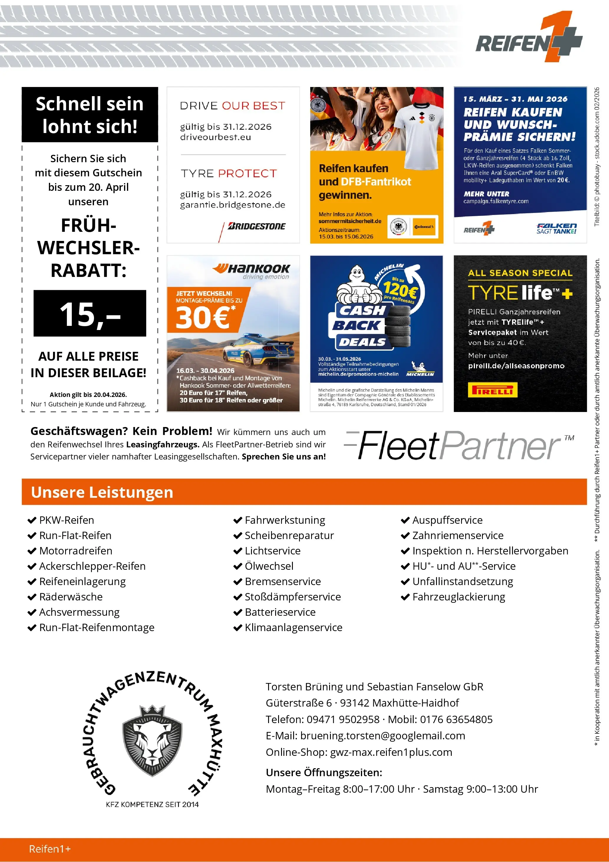 Angebote - Reifen1+: Saisonbeginn mit Top-Angeboten (ab 22.03.2026) zum Blättern | Seite: 4 | Produkte: Telefon, Uhr