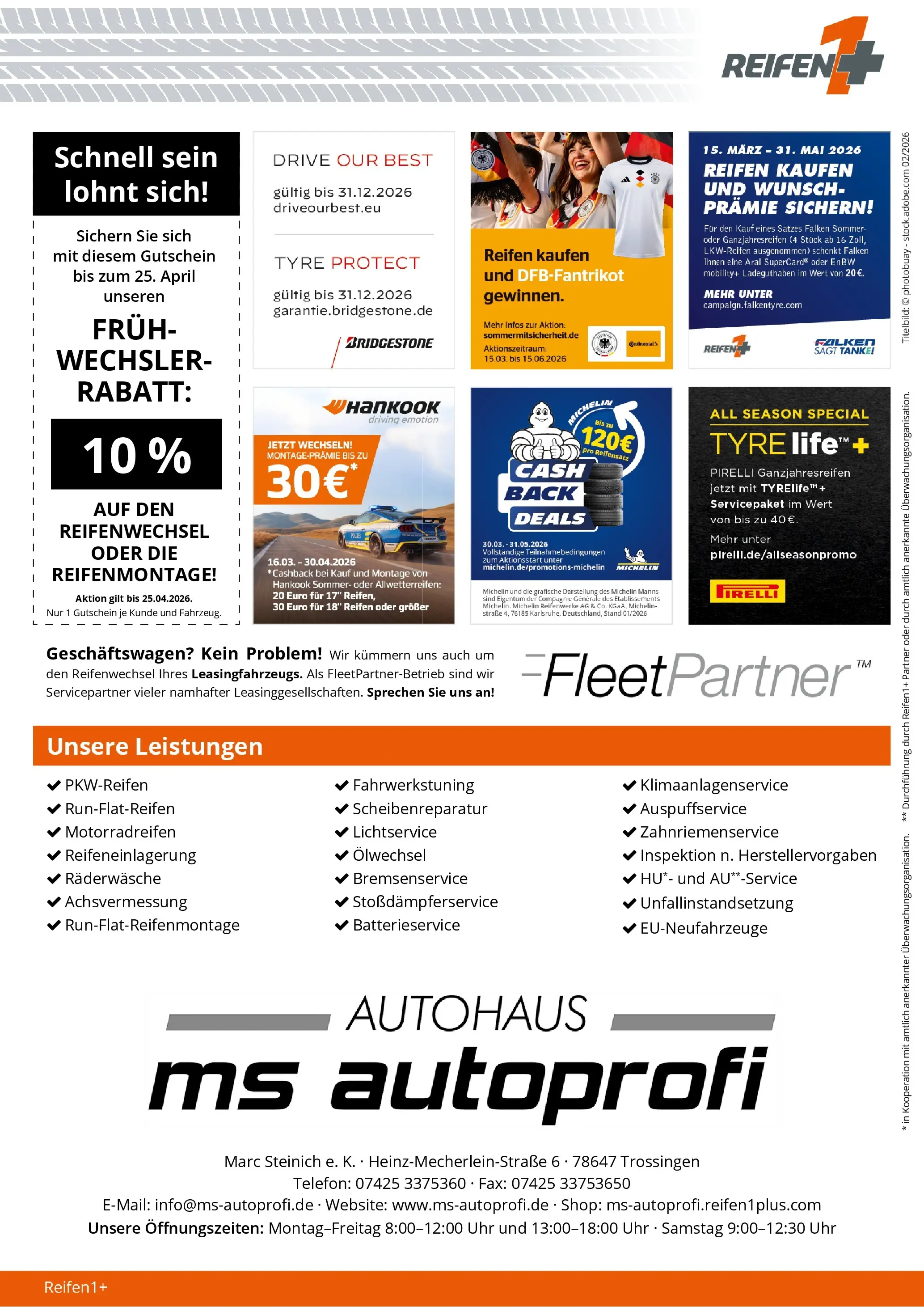 Angebote - Reifen1+: Saisonbeginn mit Top-Angeboten (ab 22.03.2026) zum Blättern | Seite: 4 | Produkte: Telefon, Uhr