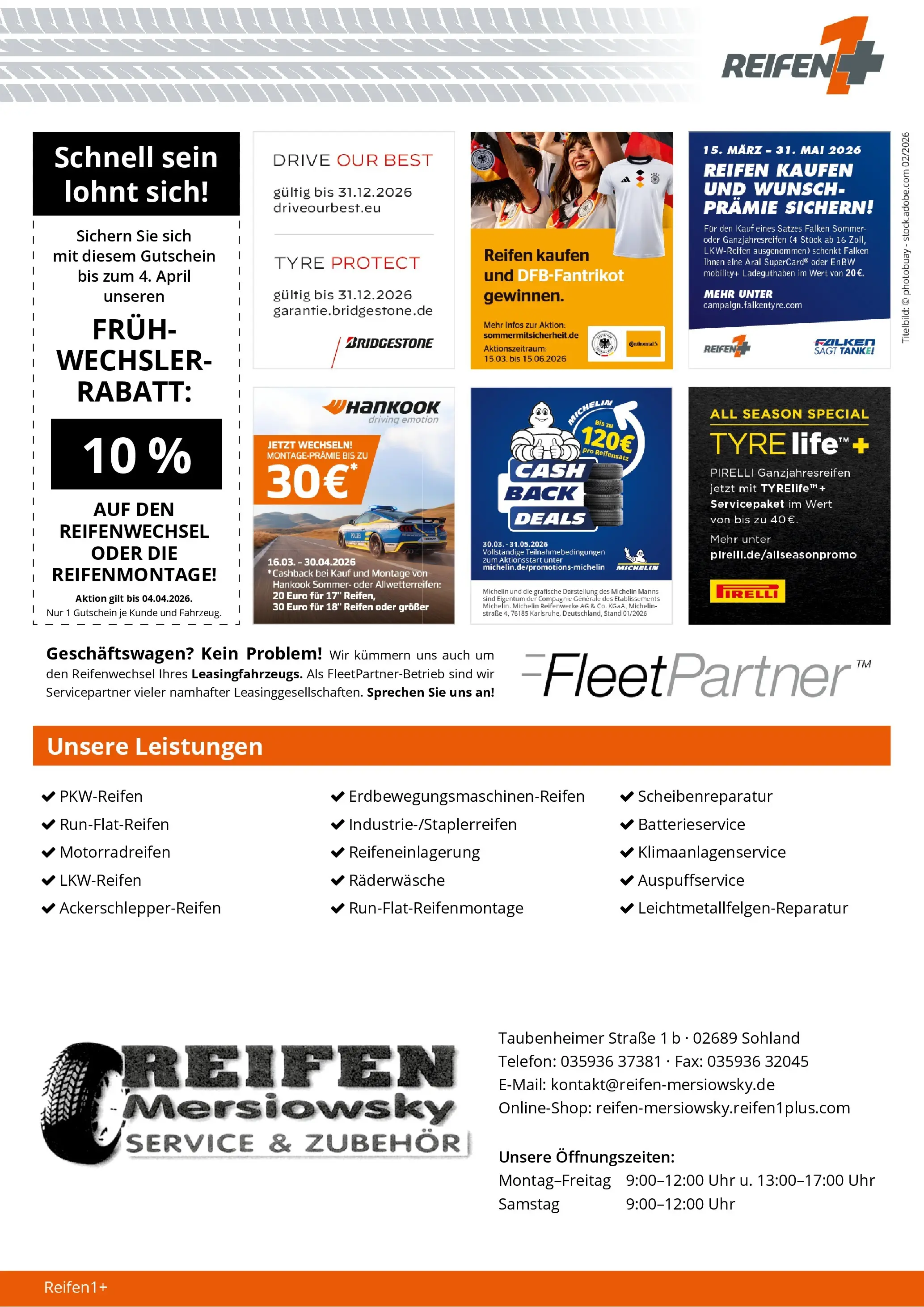 Angebote - Reifen1+: Saisonbeginn mit Top-Angeboten (ab 22.03.2026) zum Blättern | Seite: 4 | Produkte: Telefon, Uhr