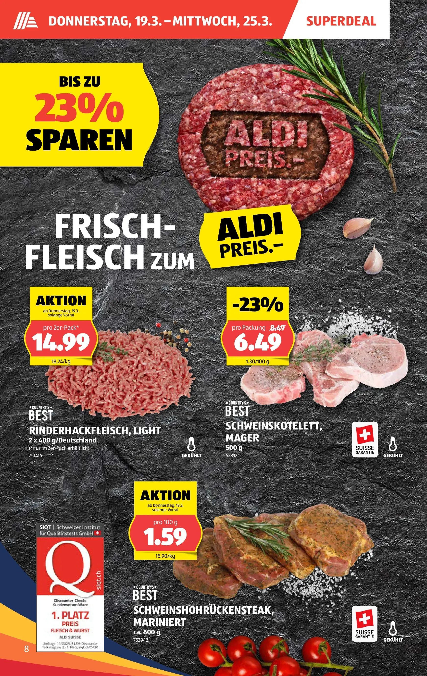 Aldi Aktionen (18.03.2026 - 26.03.2026) - Prospekt | Seite: 8 | Produkte: Wurst