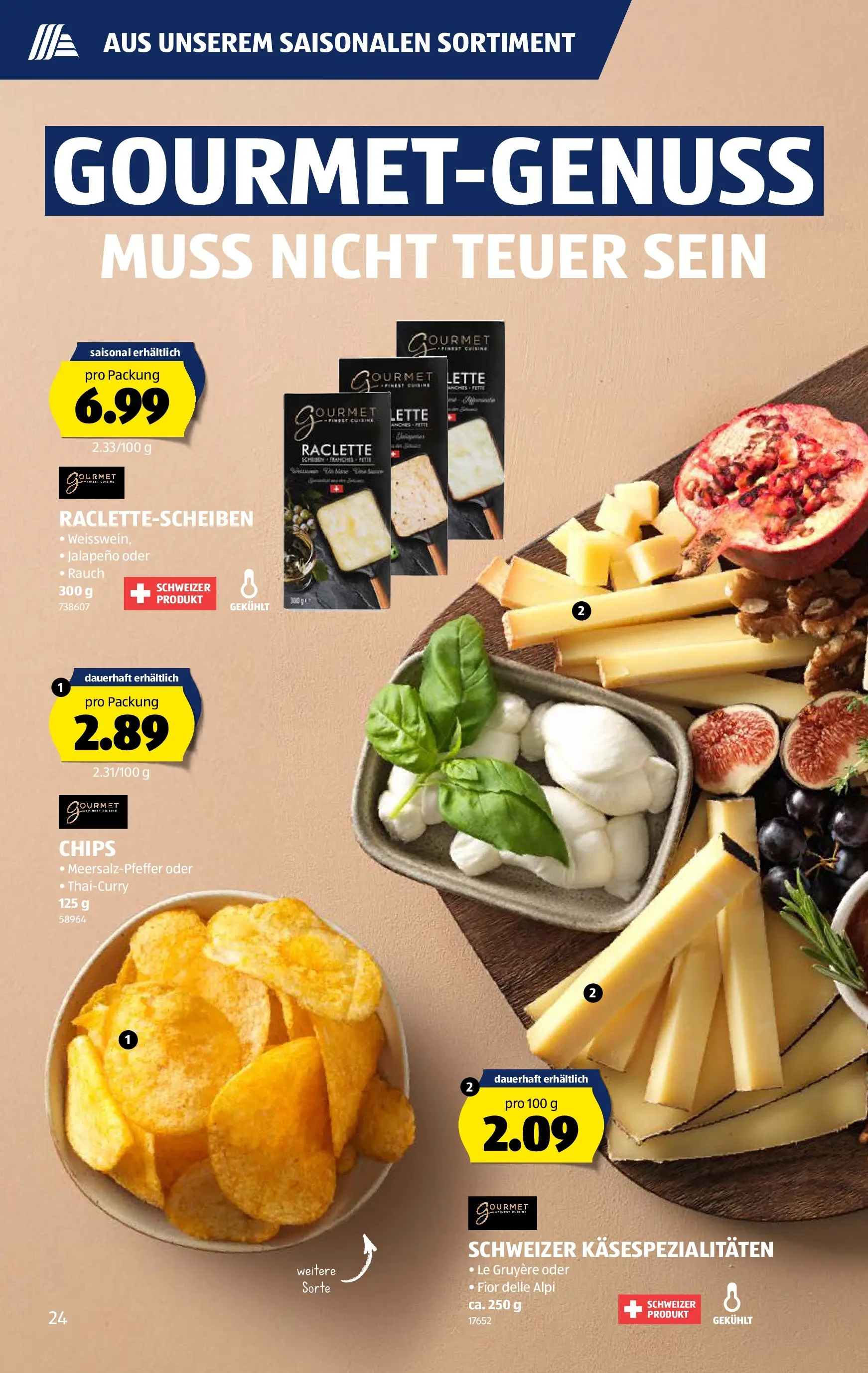 Aldi Aktionen (18.03.2026 - 26.03.2026) - Prospekt | Seite: 24 | Produkte: Chips, Raclette