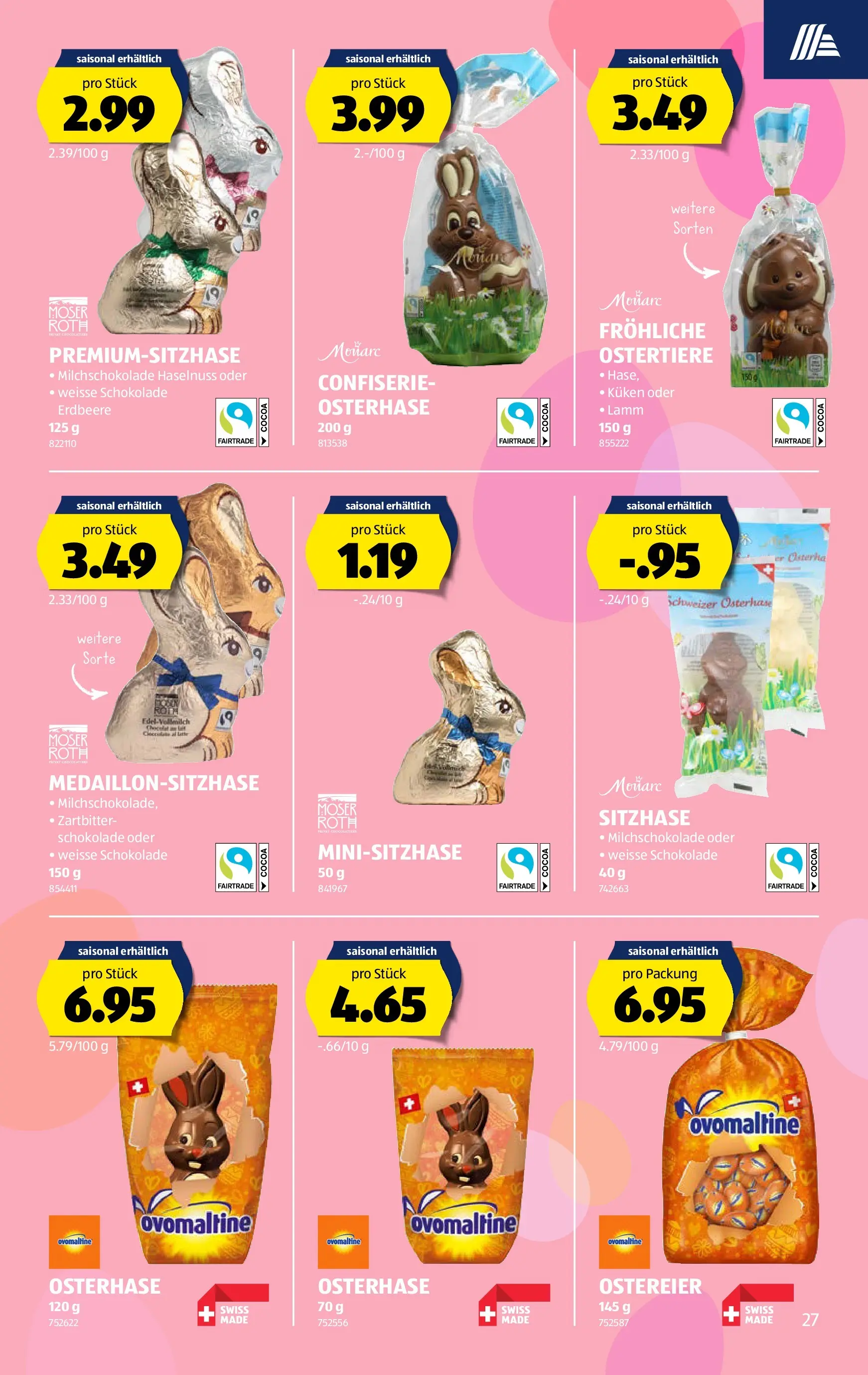 Aldi Aktionen (18.03.2026 - 26.03.2026) - Prospekt | Seite: 27 | Produkte: Schokolade