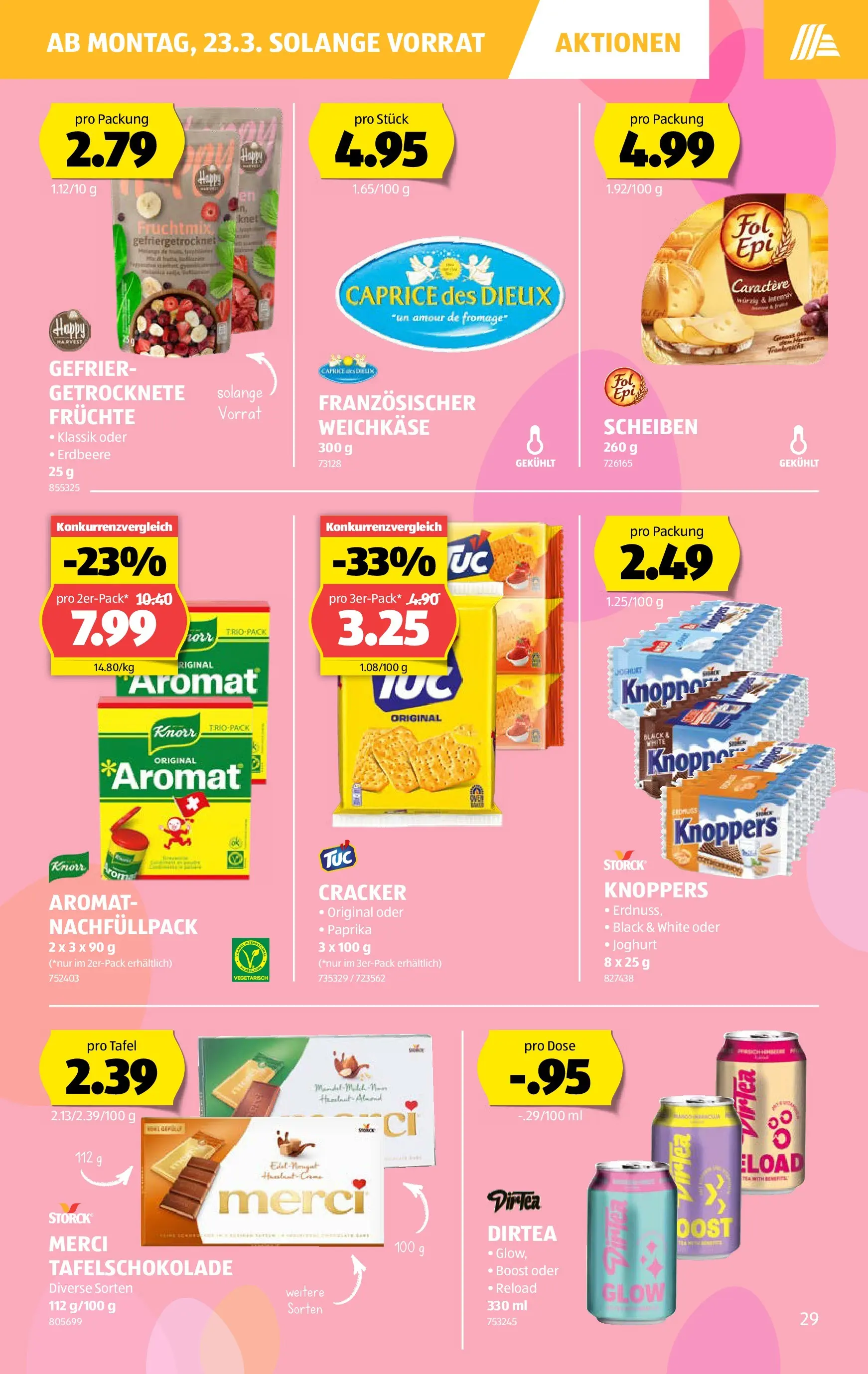 Aldi Aktionen (18.03.2026 - 26.03.2026) - Prospekt | Seite: 29 | Produkte: Joghurt, Früchte